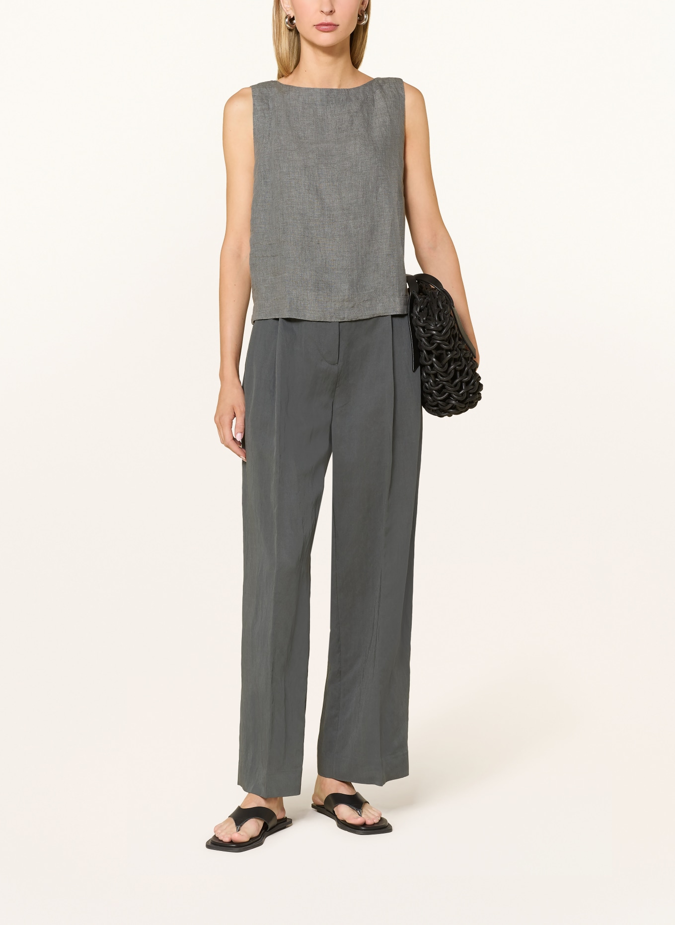 Marc O'Polo Linen blouse top: GRAY