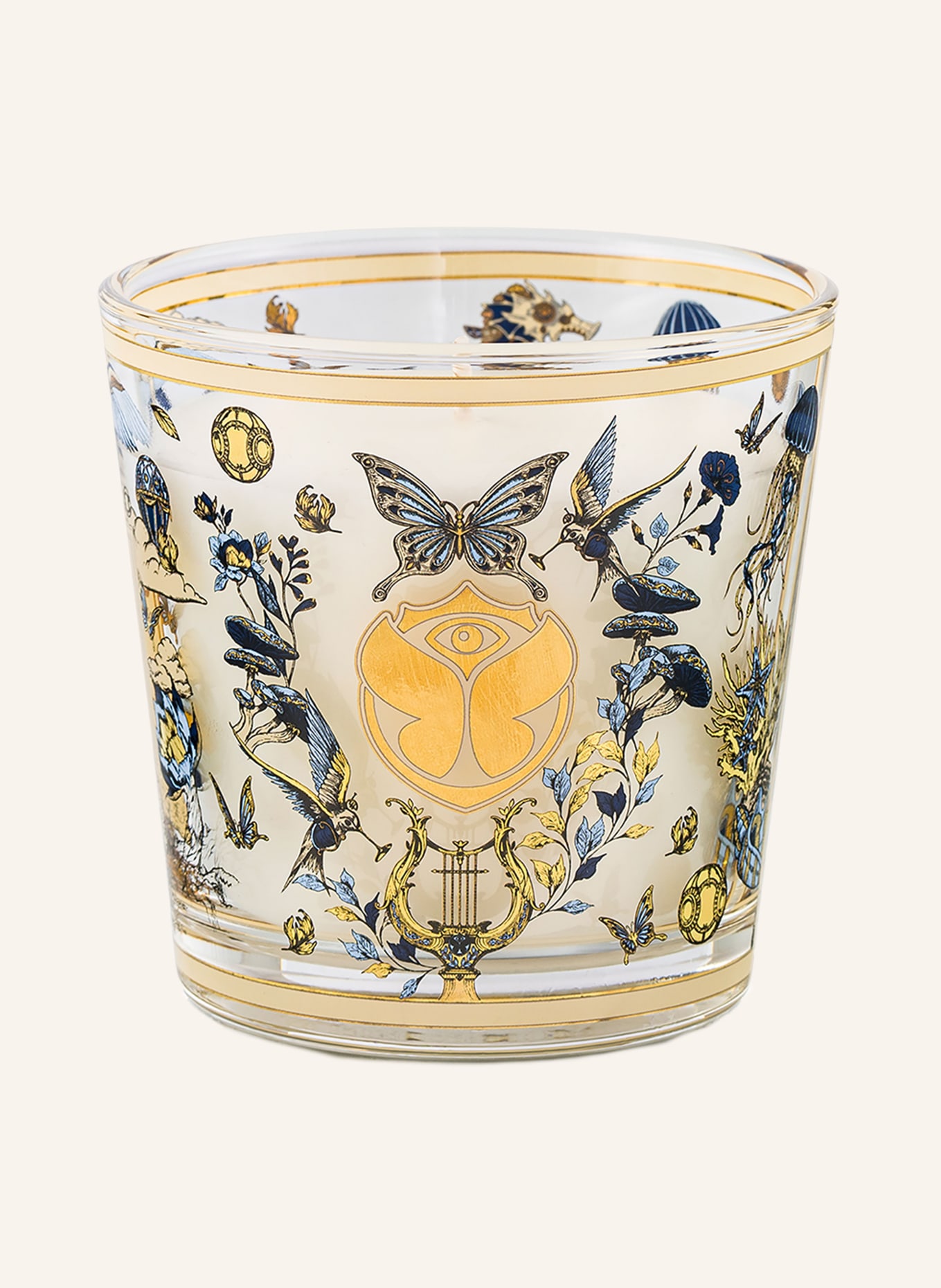 Baobab COLLECTION 2-tlg. Set TOMORROWLAND: Raumduft und Duftkerze: WEISS / GOLD / HELLBLAU