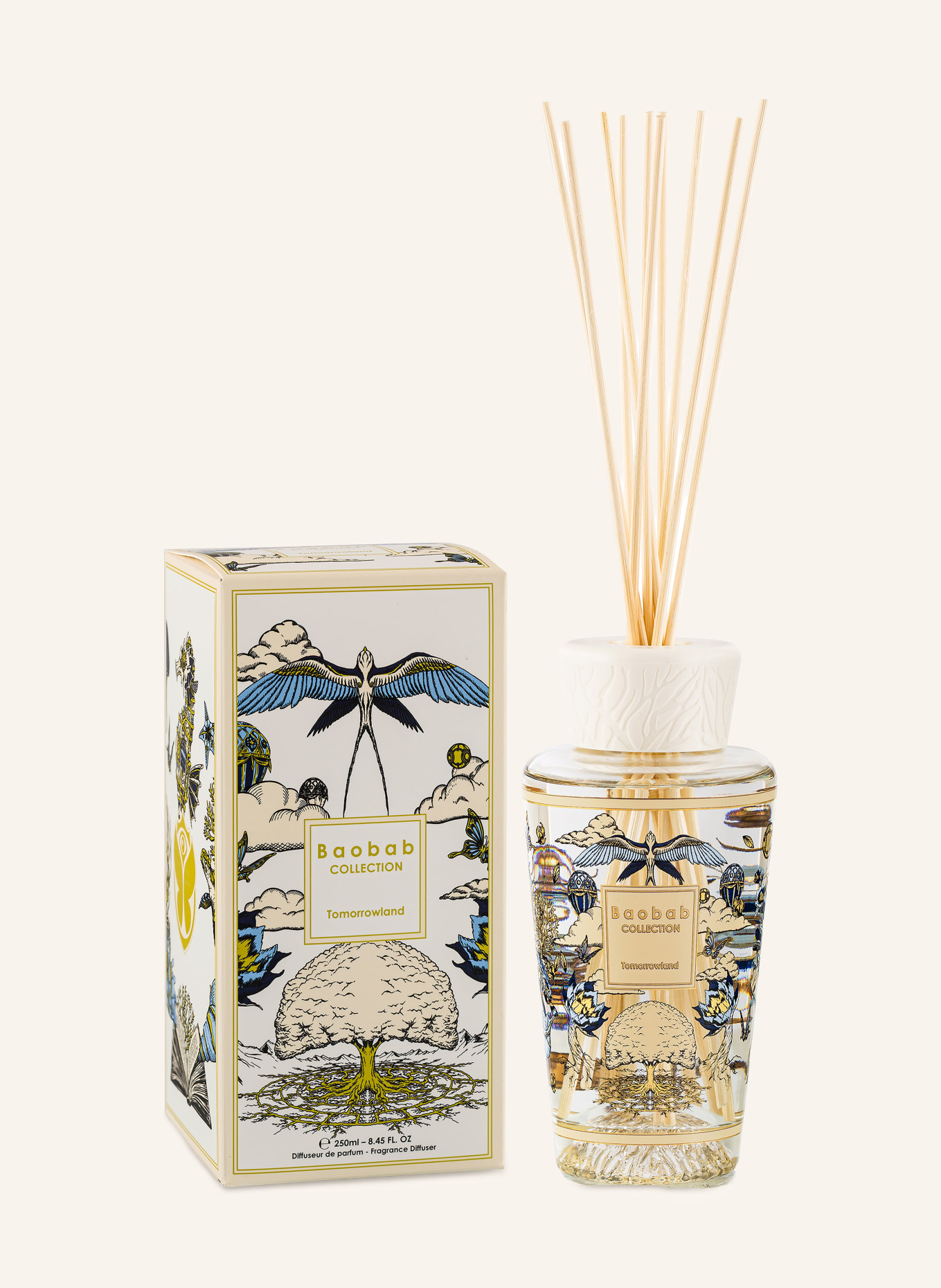 Baobab COLLECTION Raumduft TOMORROWLAND: WEISS / GOLD / HELLBLAU