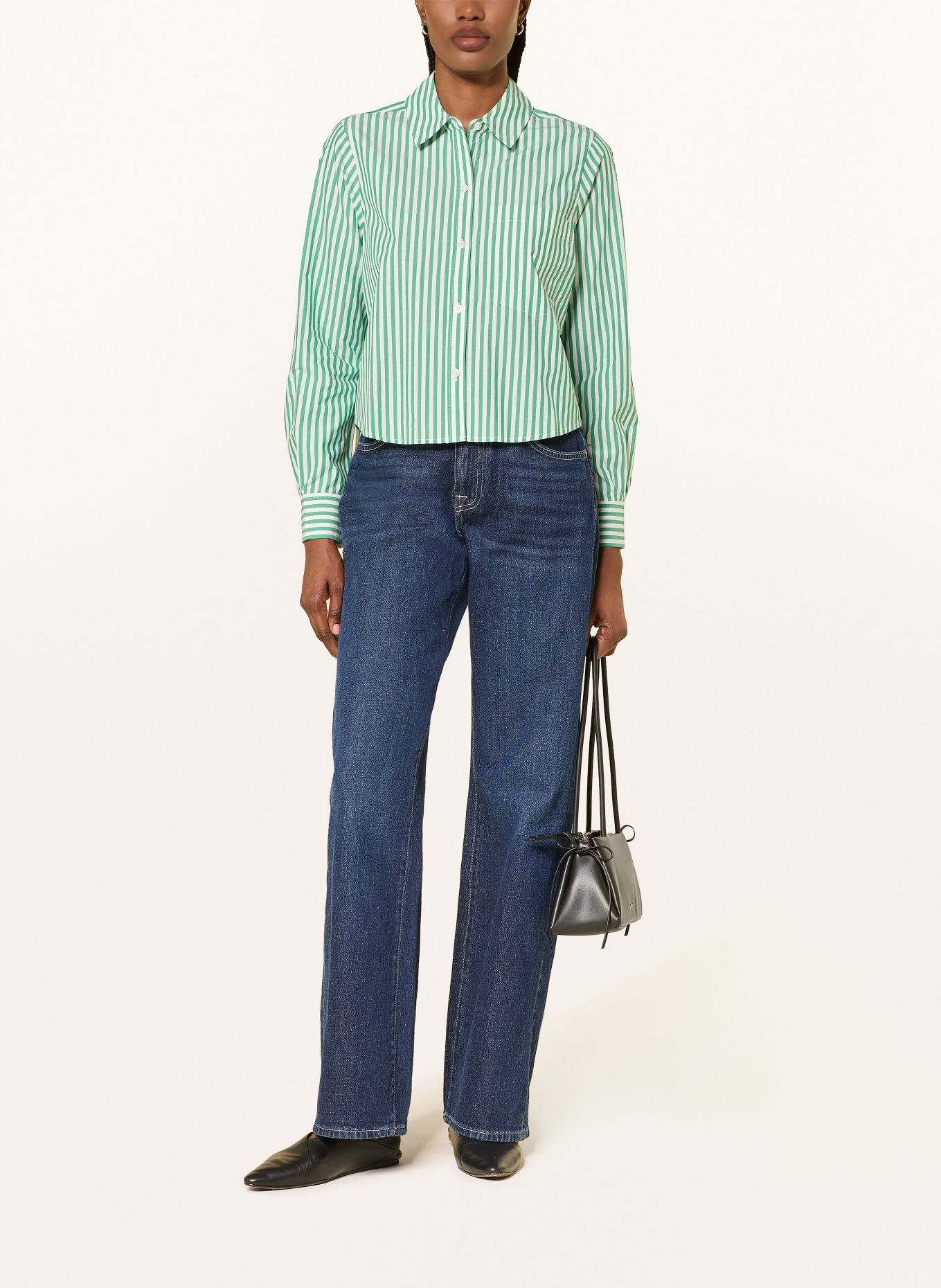 Rails RAMY Shirt Blouse: GREEN / WHITE