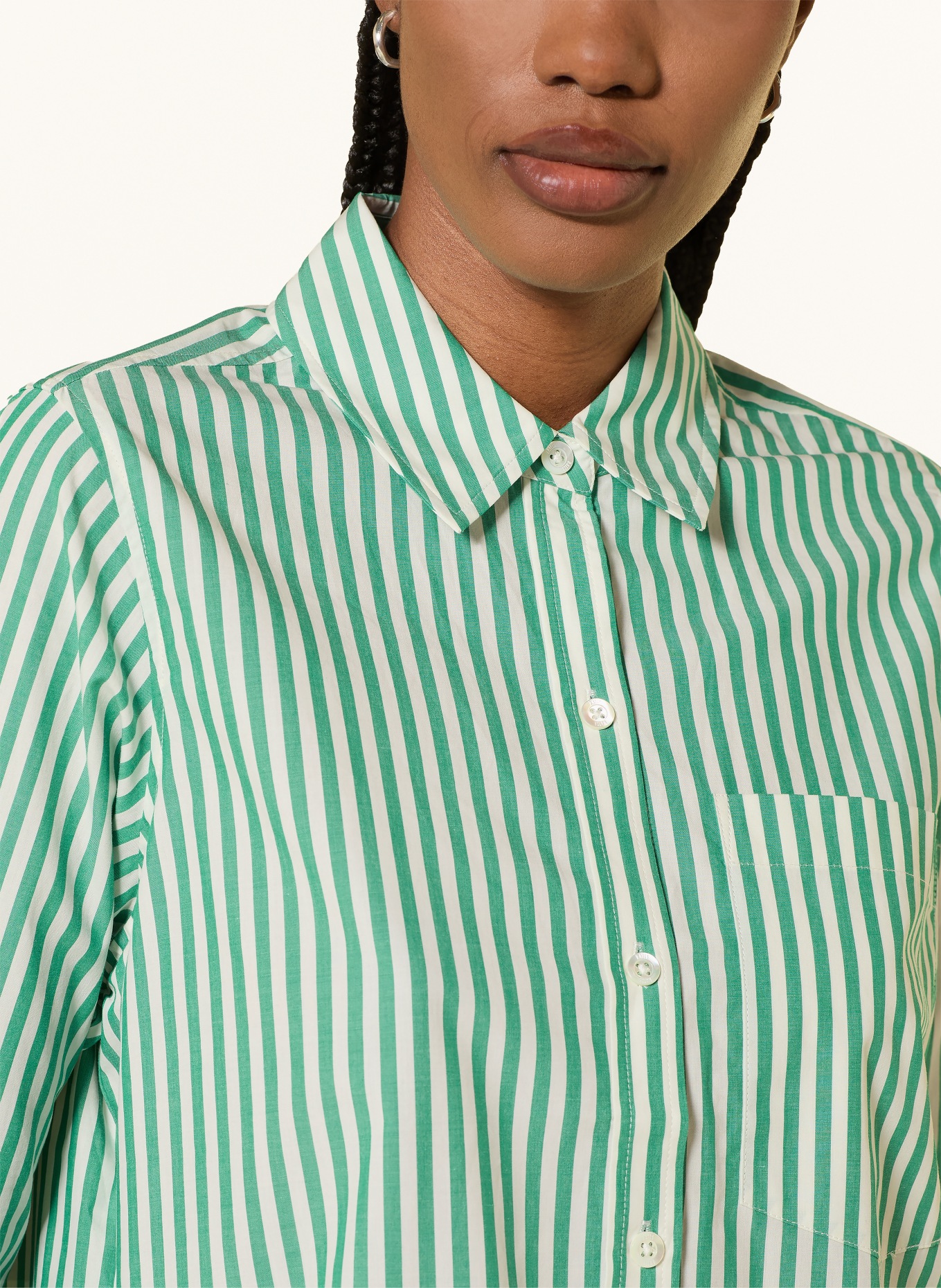 Rails RAMY Shirt Blouse: GREEN / WHITE
