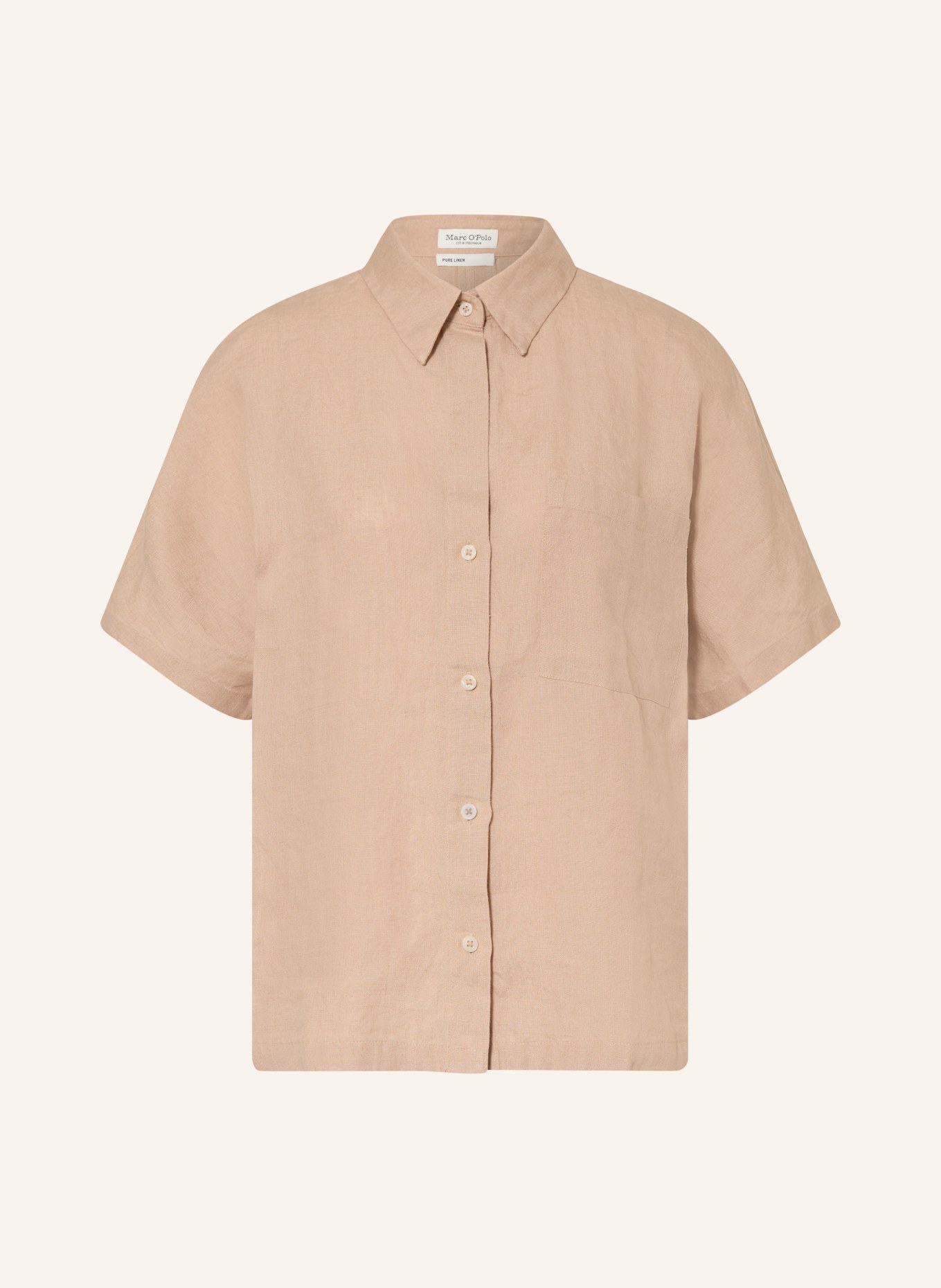 Marc O'Polo Hemdbluse aus Leinen: BEIGE
