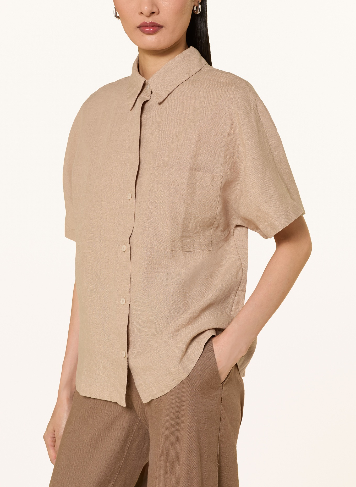 Marc O'Polo Hemdbluse aus Leinen: BEIGE