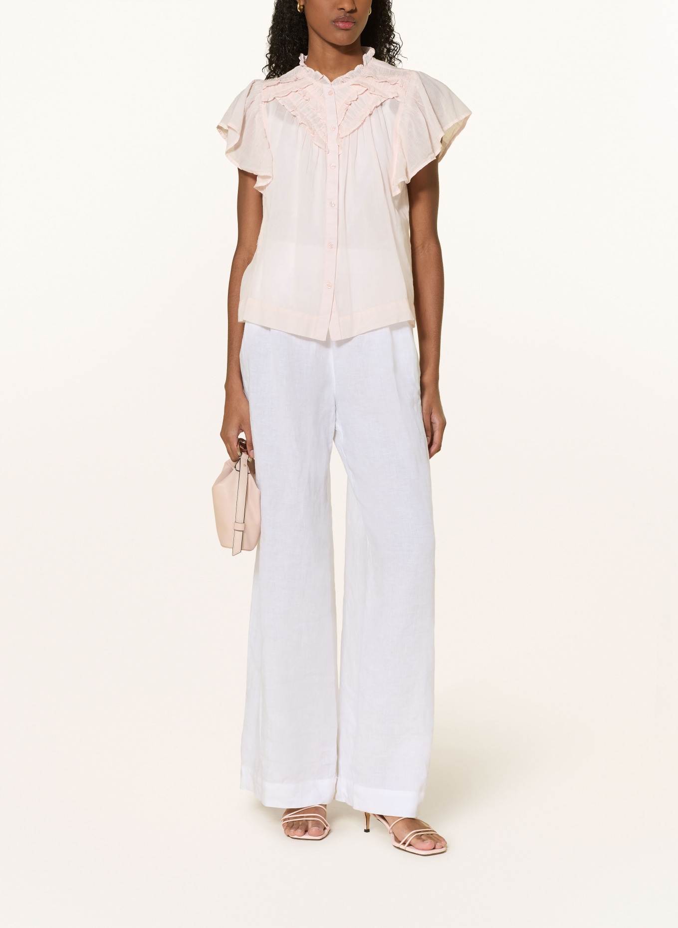NEO NOIR Bluse VINSA S mit Rüschen: ROSÉ