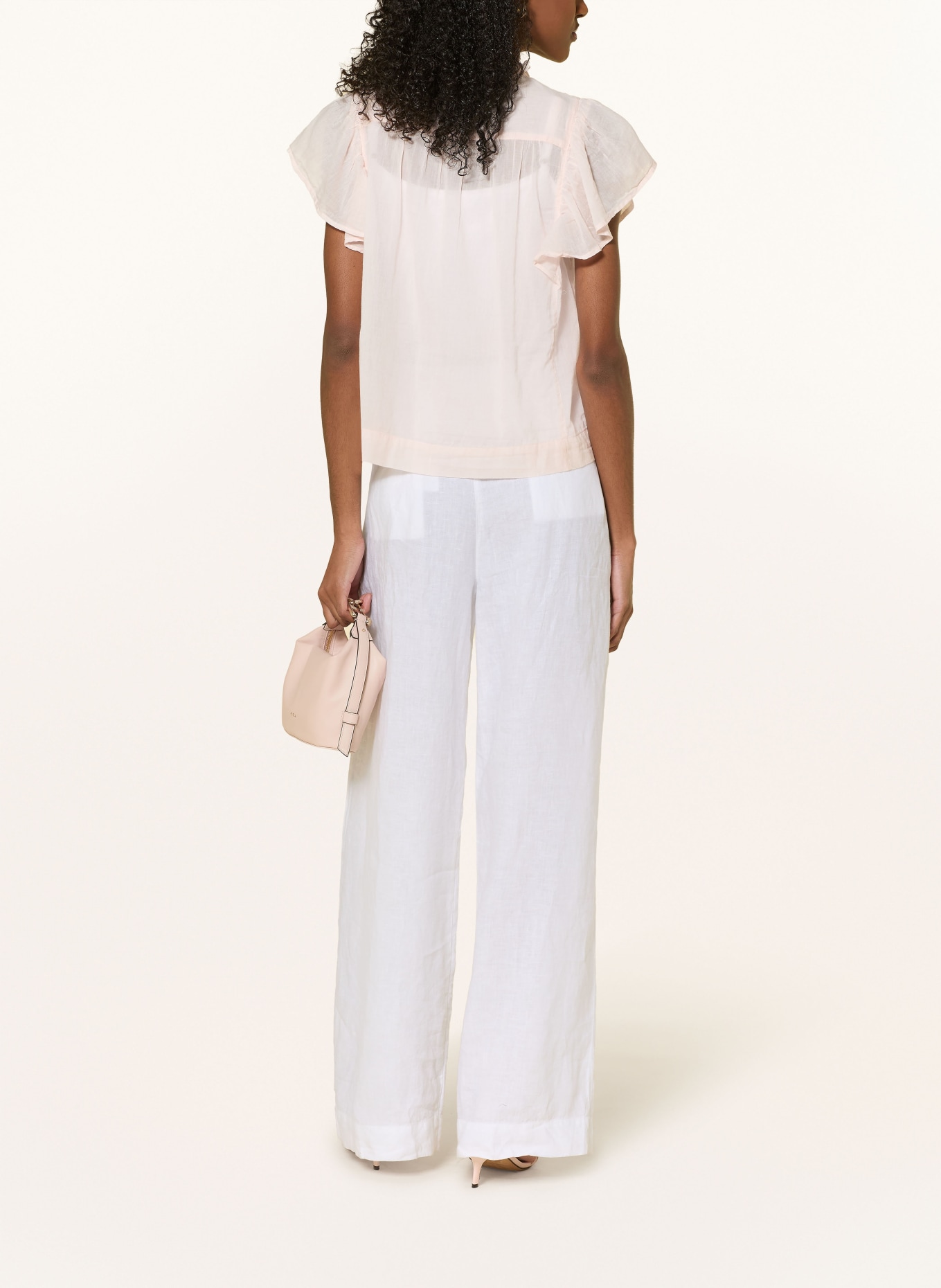 NEO NOIR Bluse VINSA S mit Rüschen: ROSÉ