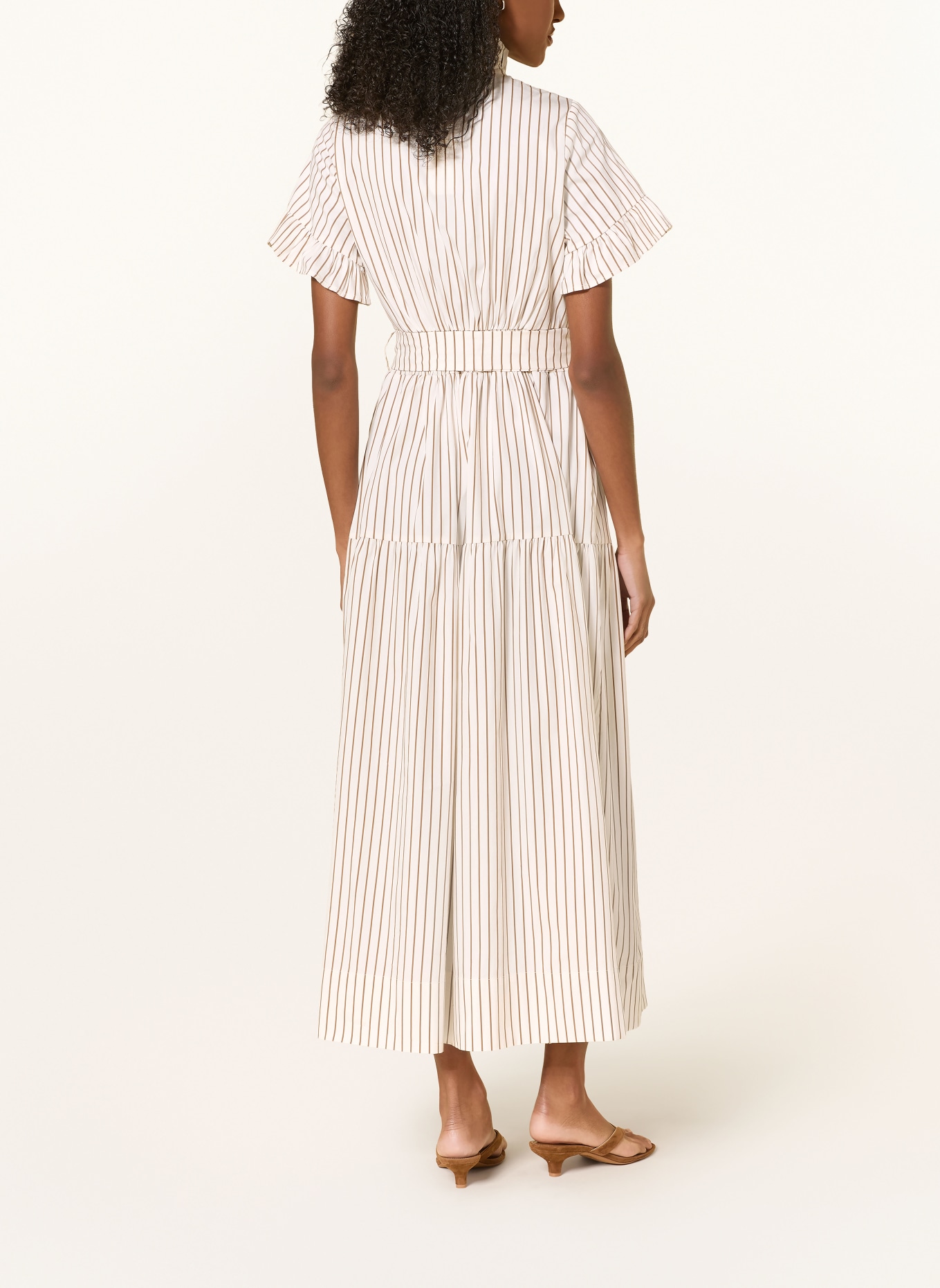 NEO NOIR Kleid NELLIE: WEISS / CAMEL