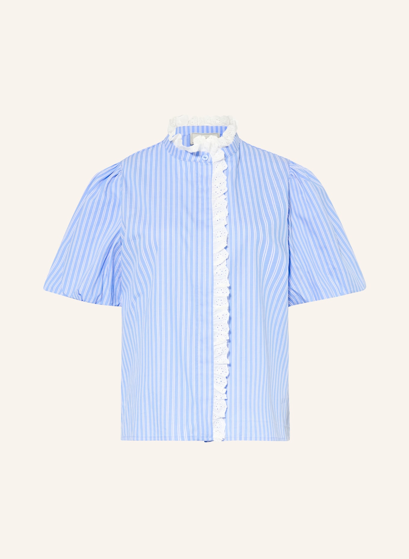 NEO NOIR Bluse ULIA: HELLBLAU / WEISS