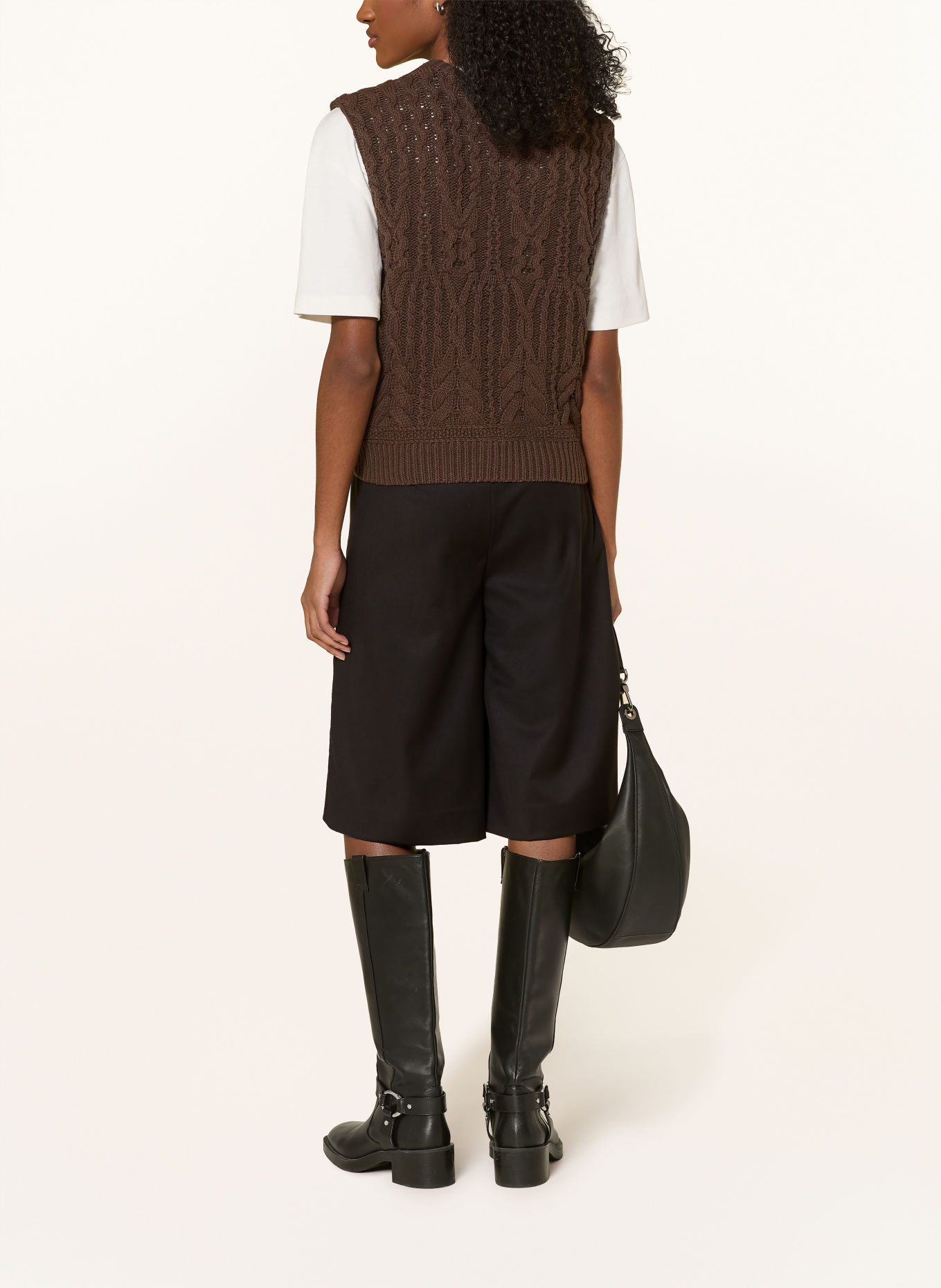 MSCH COPENHAGEN Sleeveless sweater MSCHMARISELA: DARK BROWN