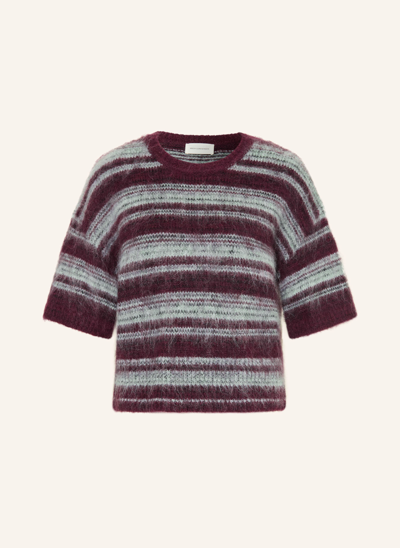 MSCH COPENHAGEN Strickshirt MSCHLYCIE: DUNKELLILA / GRAU