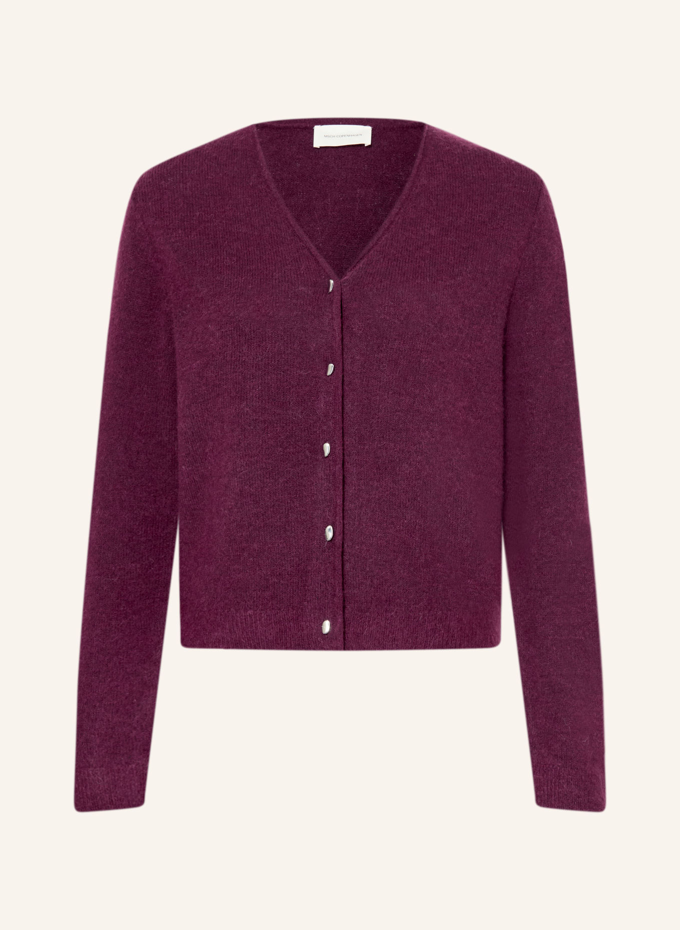 MSCH COPENHAGEN MSCHVILOH cardigan with alpaca: DARK PURPLE