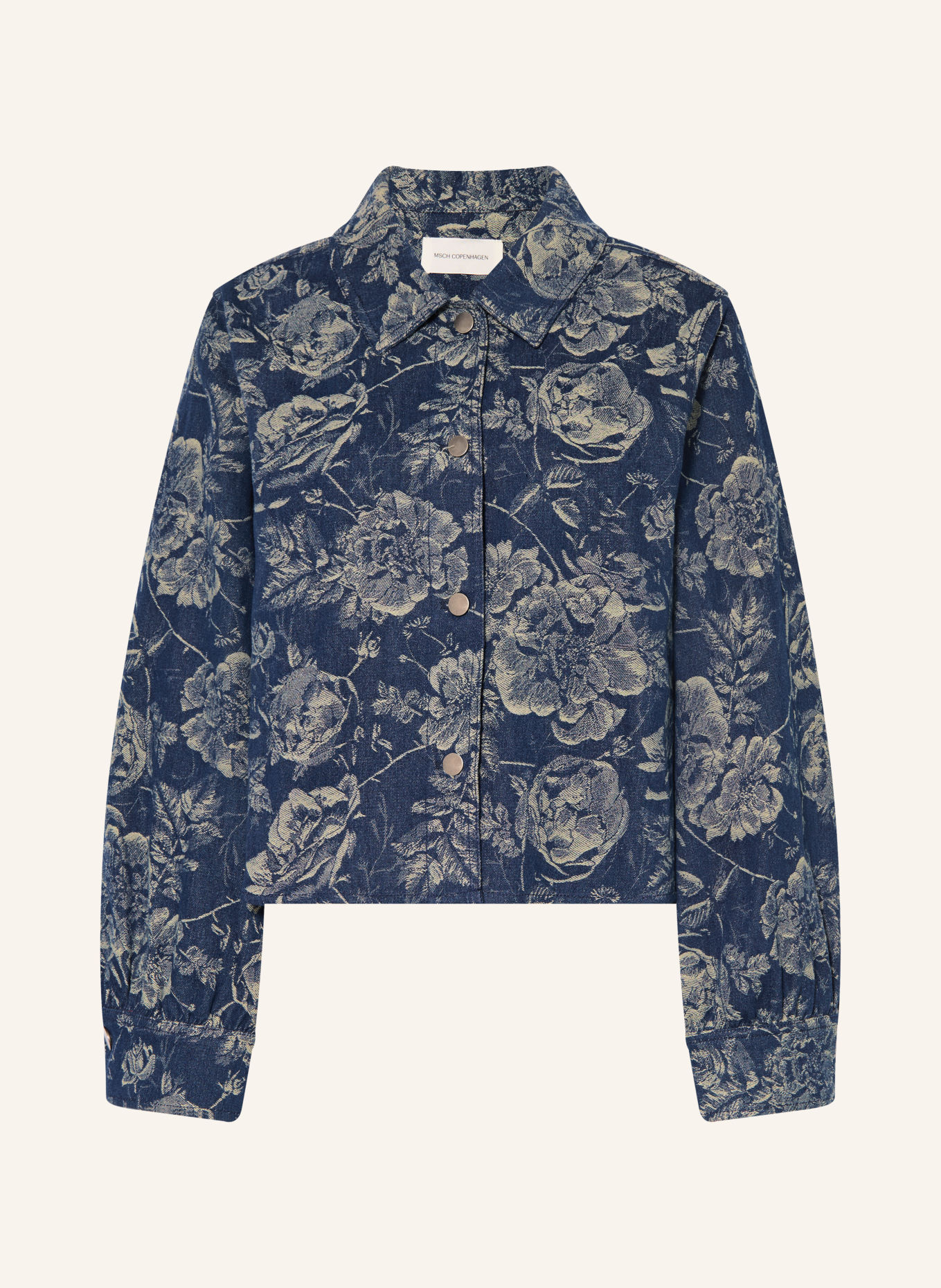 MSCH COPENHAGEN Jeansjacka MSCHTITA: MID BLUE FLOWER