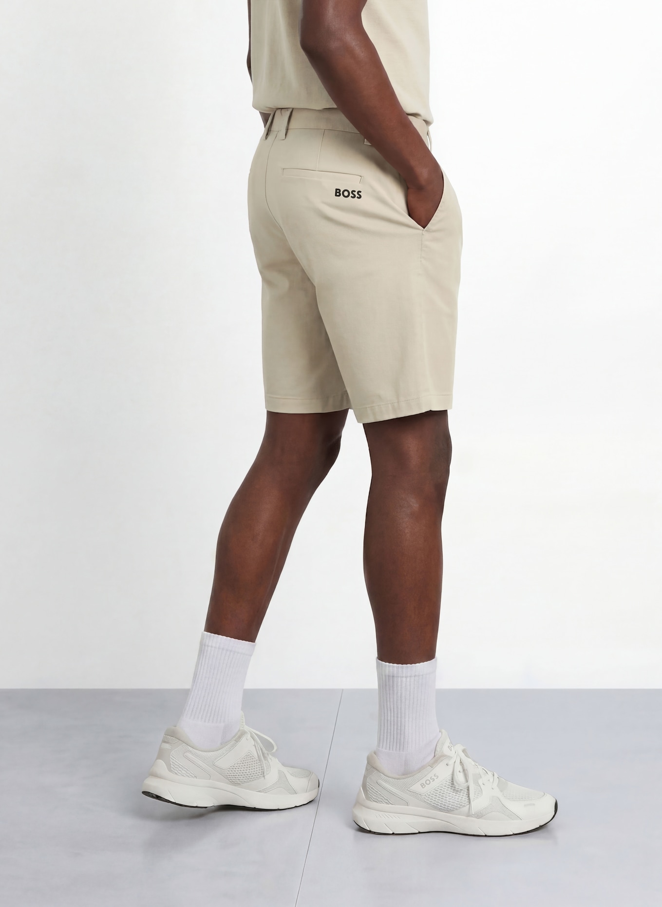 BOSS Golfshorts GOC Regular Fit: BEIGE