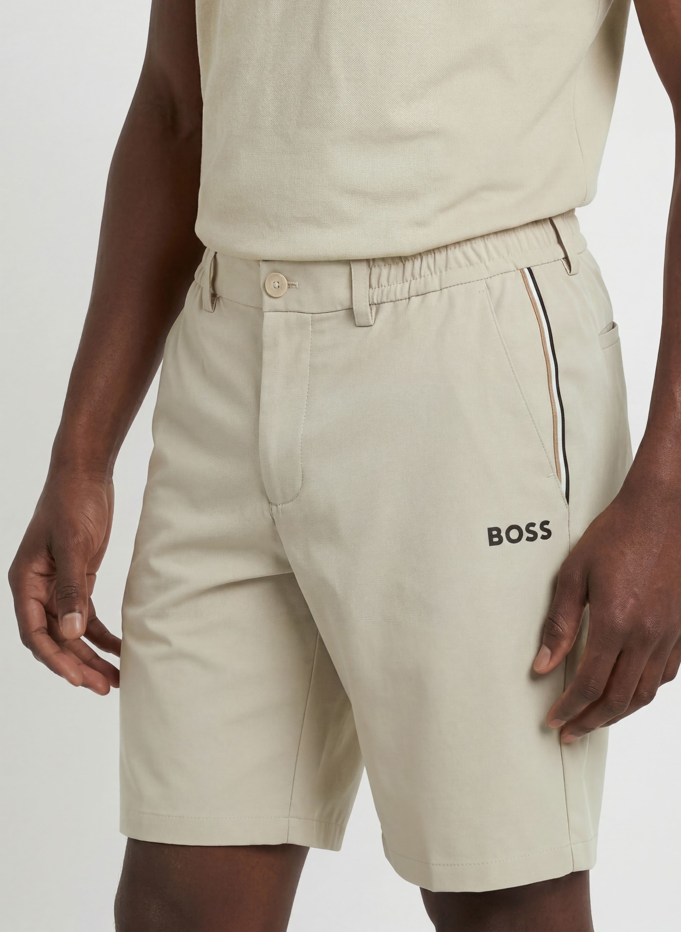 BOSS Golfshorts GOC Regular Fit: BEIGE