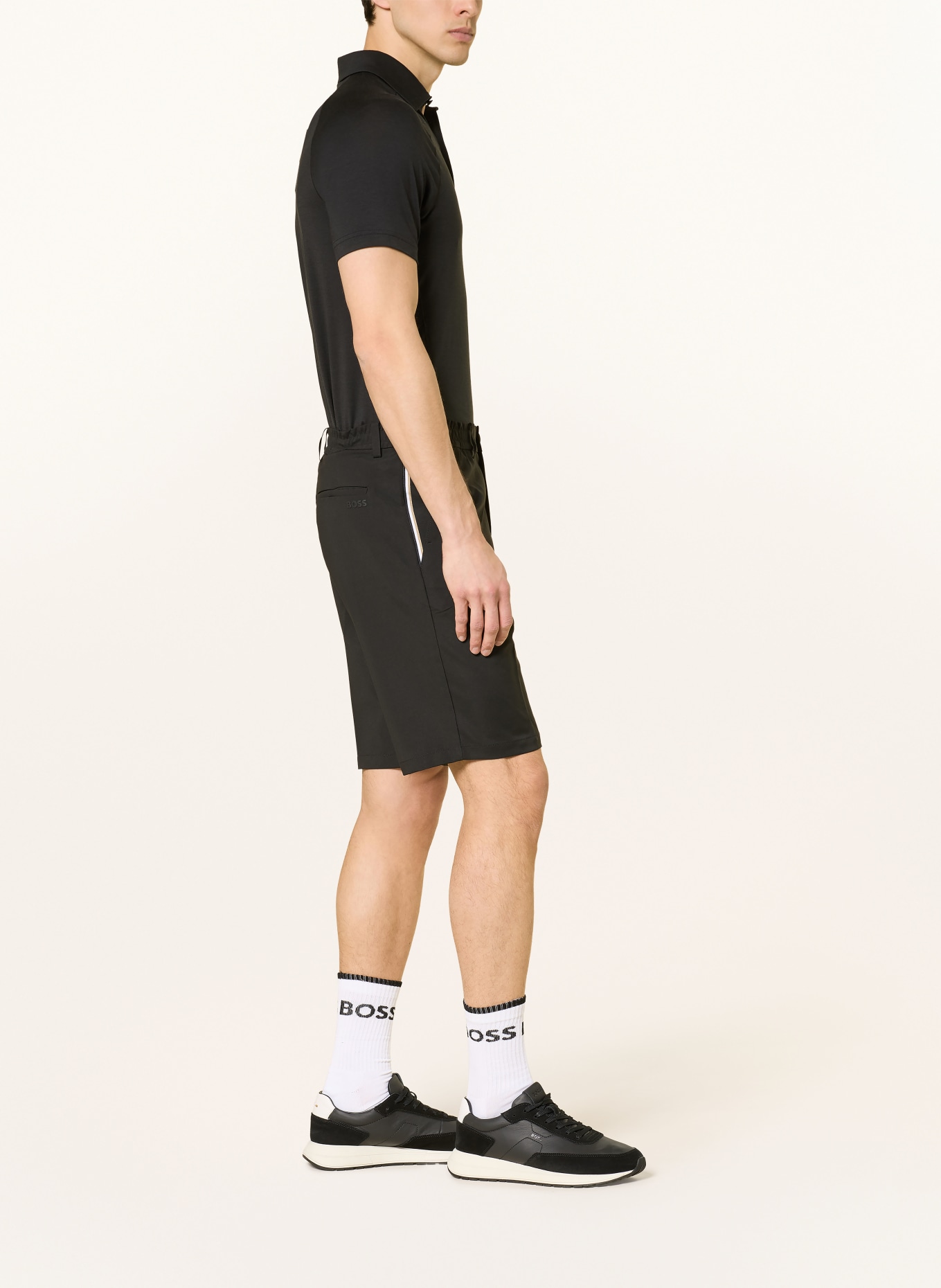 BOSS GOC Regular Fit Golf Shorts: BLACK