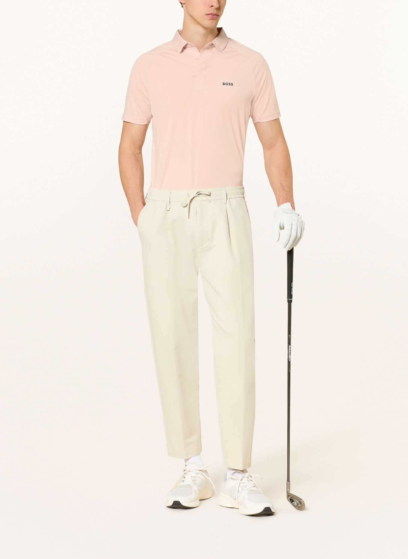 BOSS GOC Regular Fit Performance Polo Shirt: ROSE