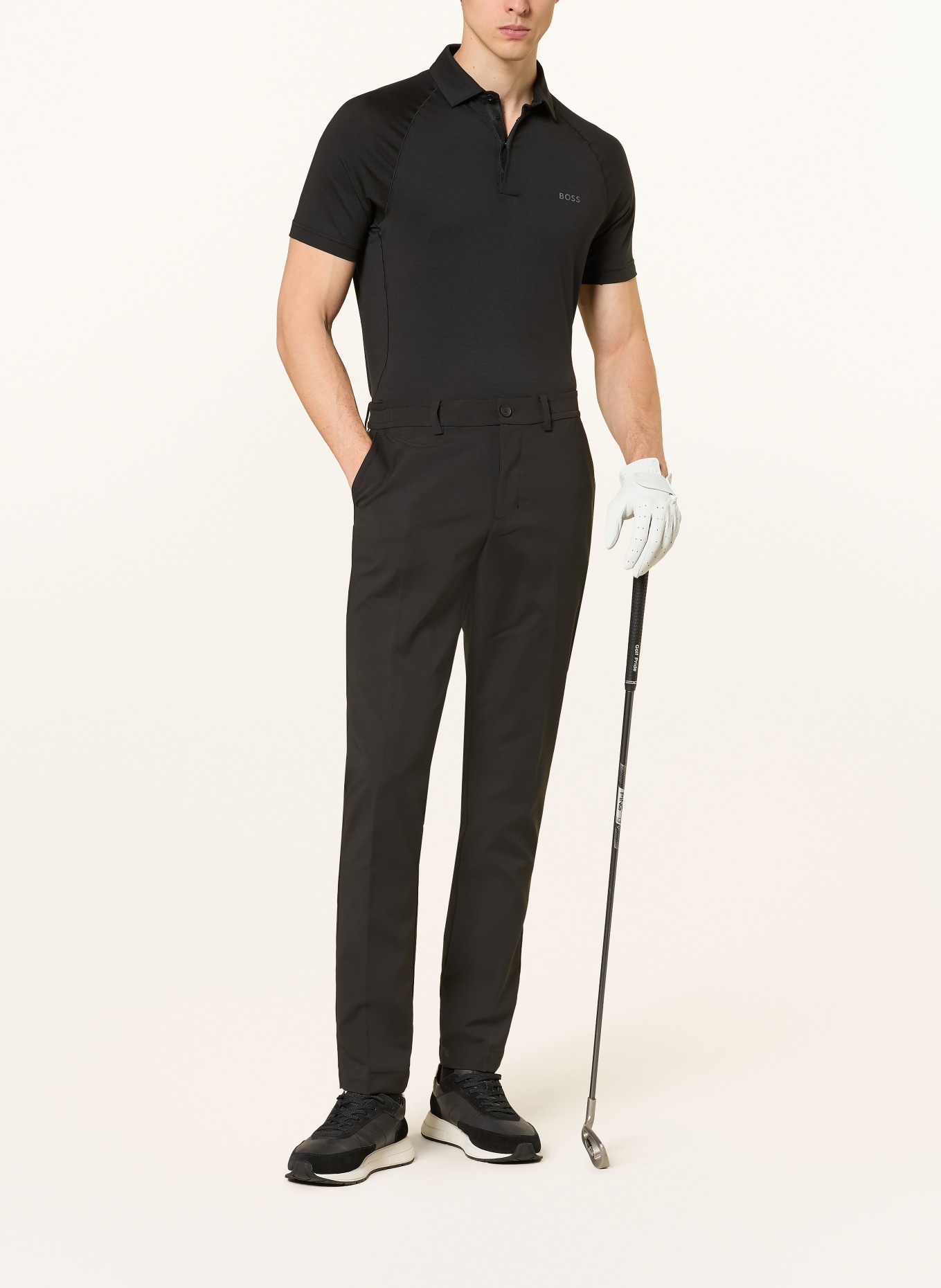 BOSS GOC Regular Fit Golf Pants: BLACK