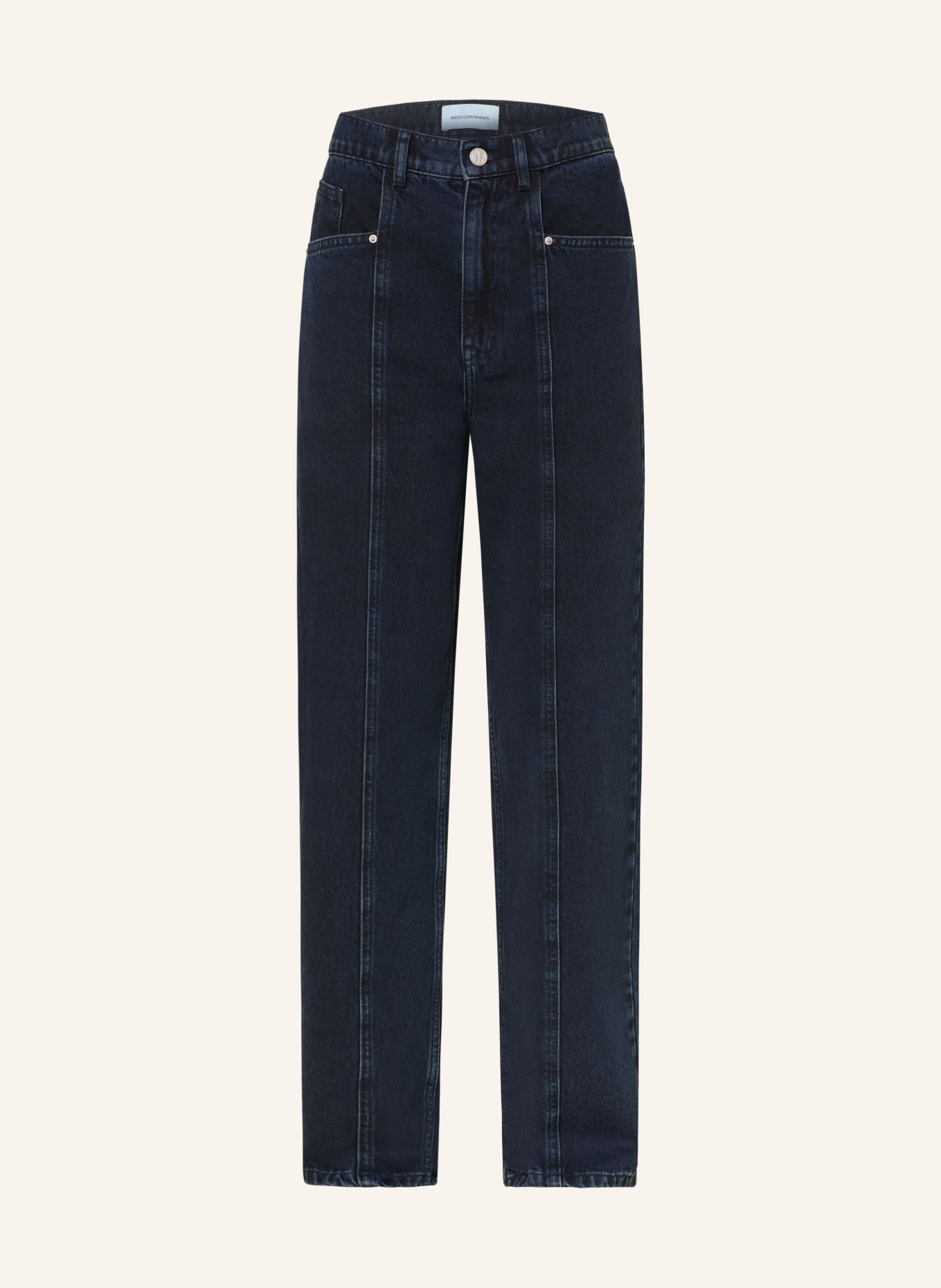 MSCH COPENHAGEN Rovné džíny MSCHUTTA: BLUE BLACK WASH