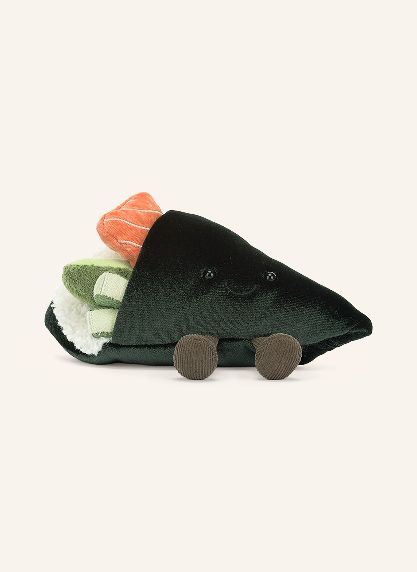 Jellycat Pluszowa zabawka AMUSEABLES CONEROI TEMAKI: CIEMNOZIELONY / ŁOSOSIOWY / BIAŁY
