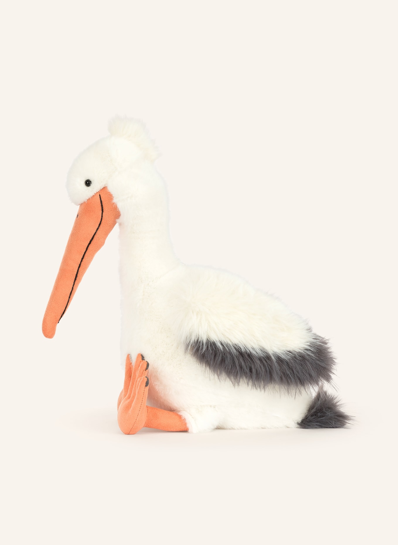 Jellycat Knuffel KELI PELICAN: WIT / ORANJE / ZWART