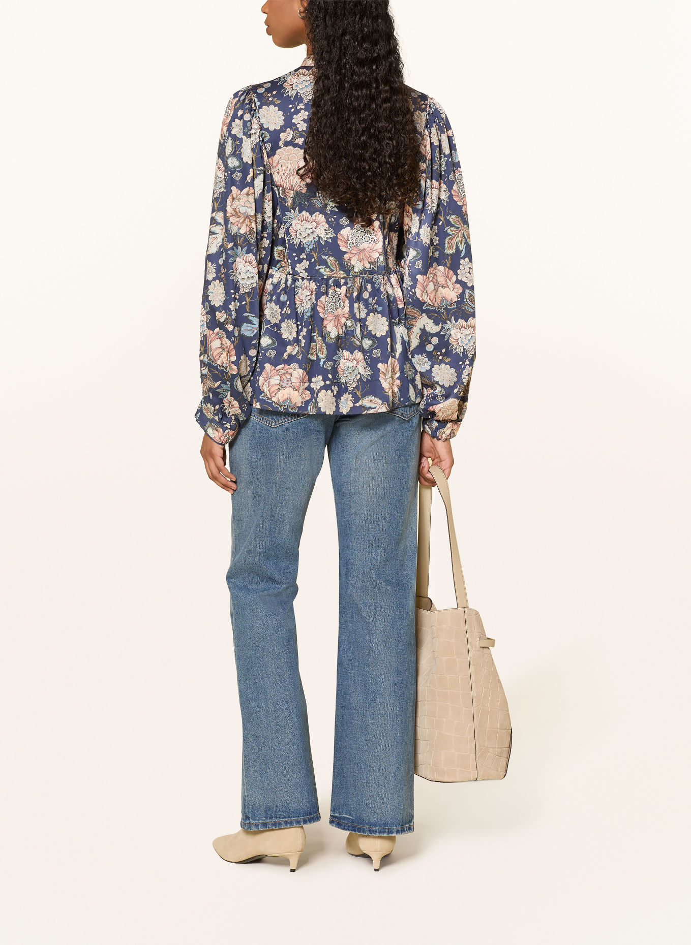 van Laack Blusenshirt VL-WIETE-SV: DUNKELBLAU / ROSÉ / KHAKI
