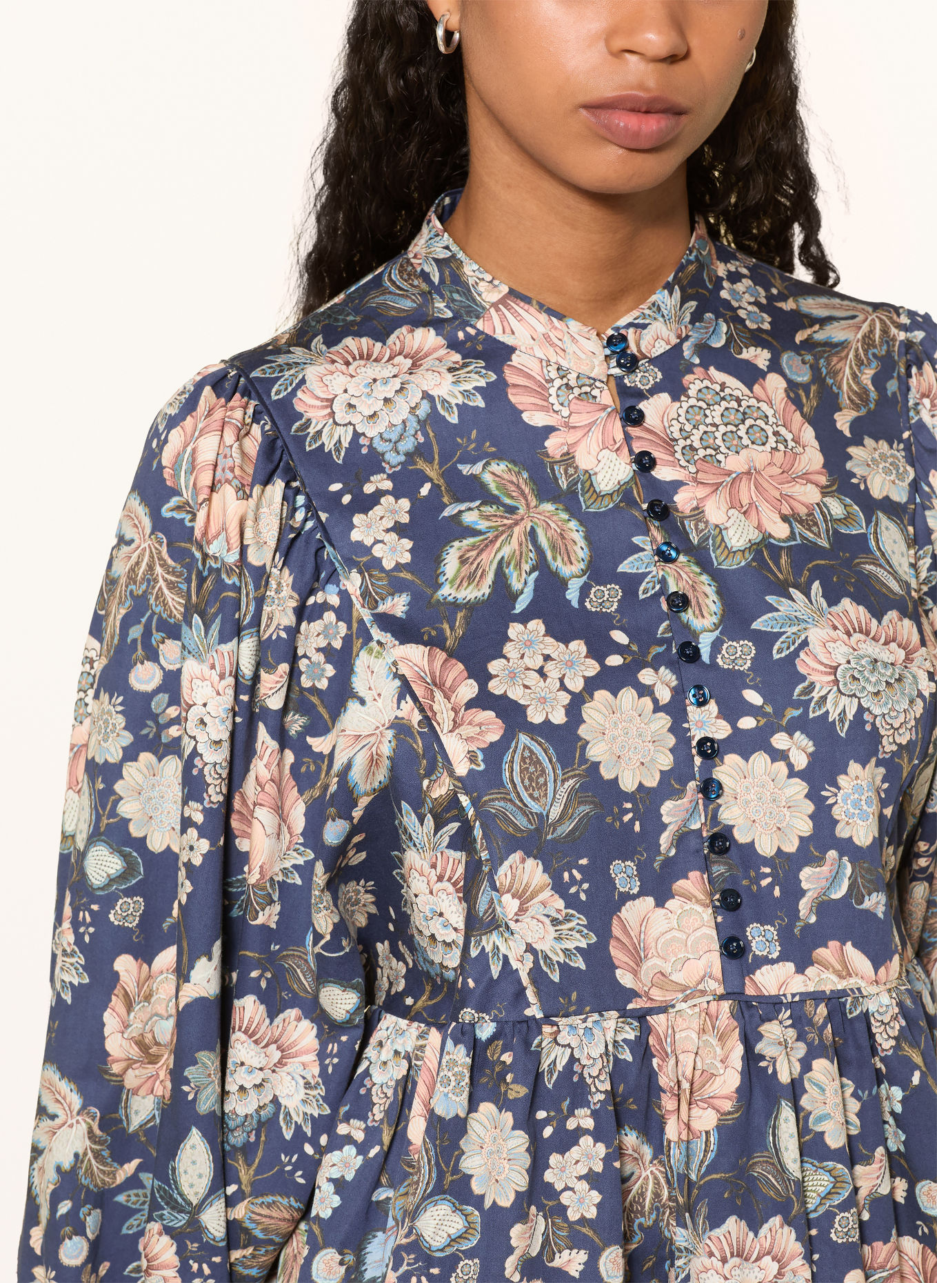van Laack Blusenshirt VL-WIETE-SV: DUNKELBLAU / ROSÉ / KHAKI