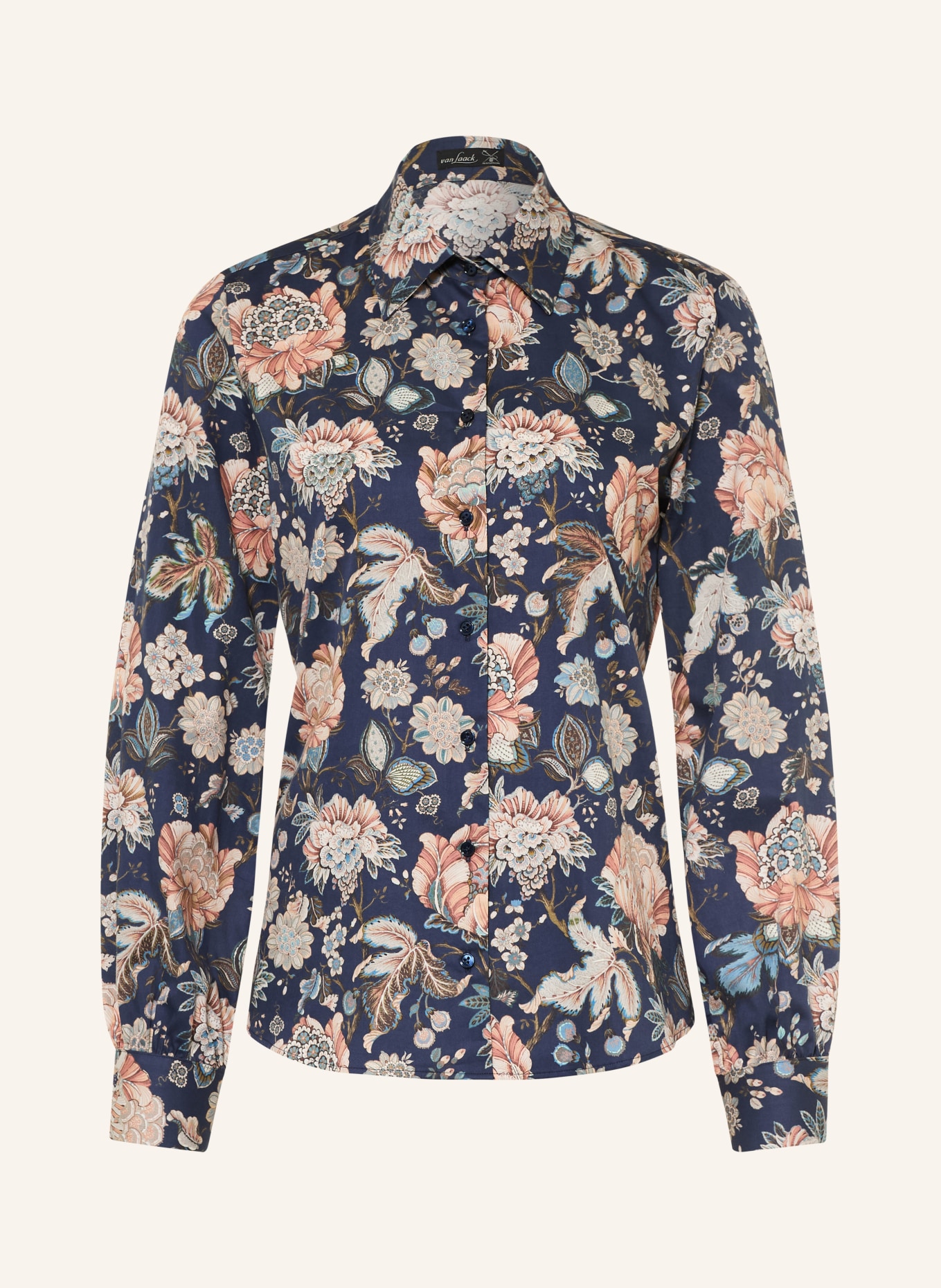 van Laack Chemisier VL-CELLTA-XX: BLEU FONCÉ / VIEUX ROSE / KAKI