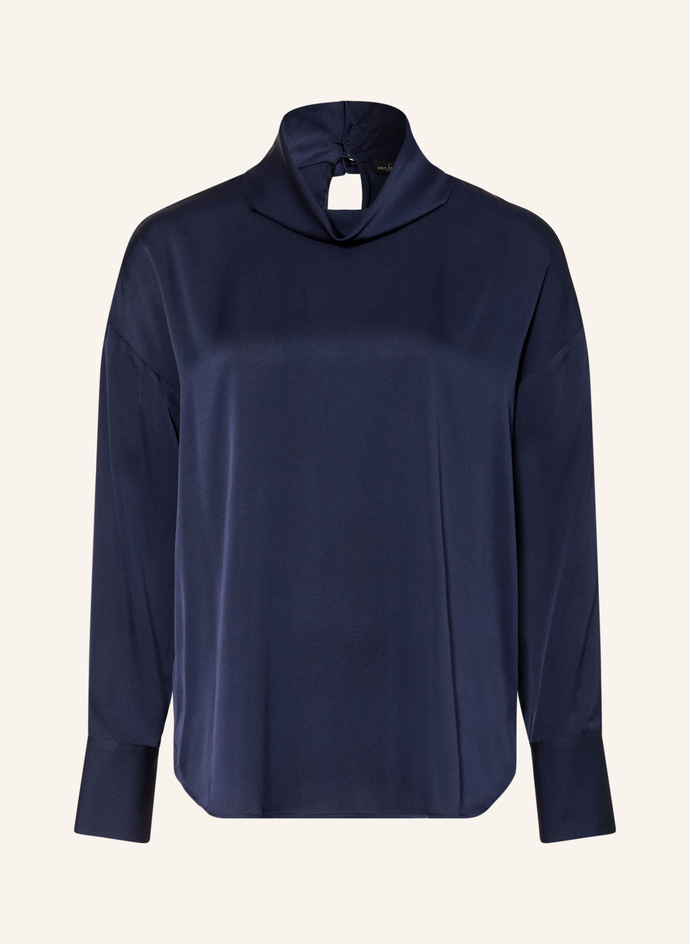 van Laack Blusenshirt VL-DALINE-XX mit Seide: DUNKELBLAU