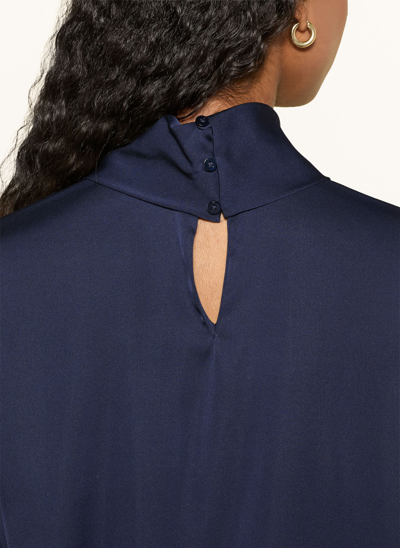 van Laack Blusenshirt VL-DALINE-XX mit Seide: DUNKELBLAU
