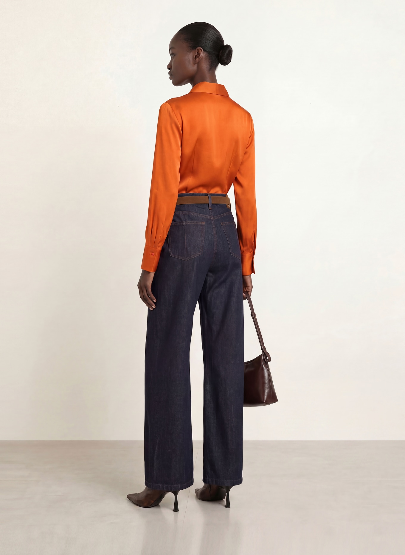 van Laack Hemdbluse VL-ULIZ-XX mit Seide: DUNKELORANGE