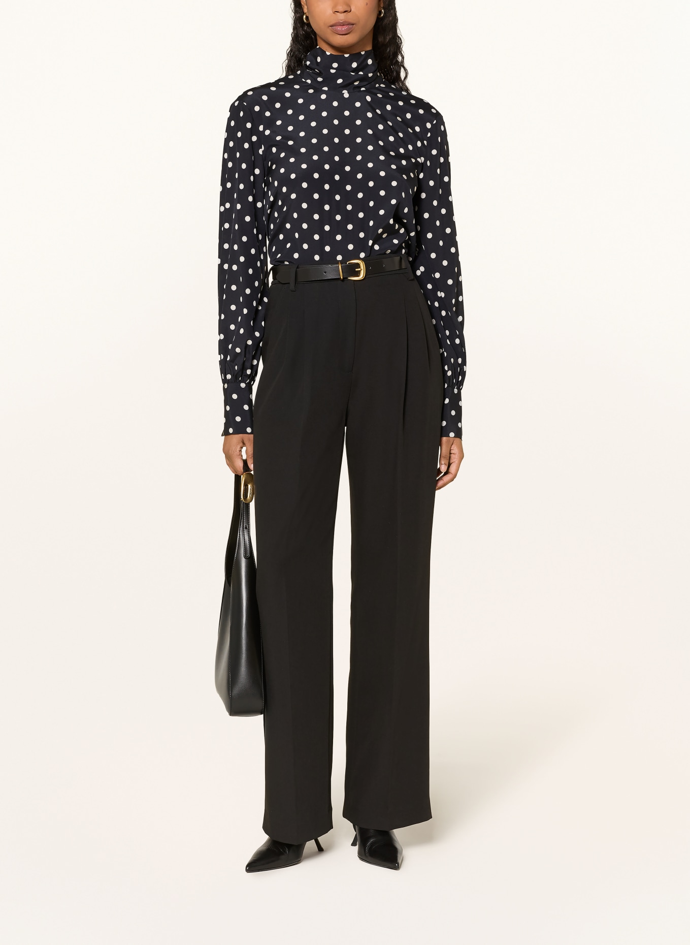 van Laack Strikblouse VL-IDENI-XX met zijde: DONKERBLAUW / WIT