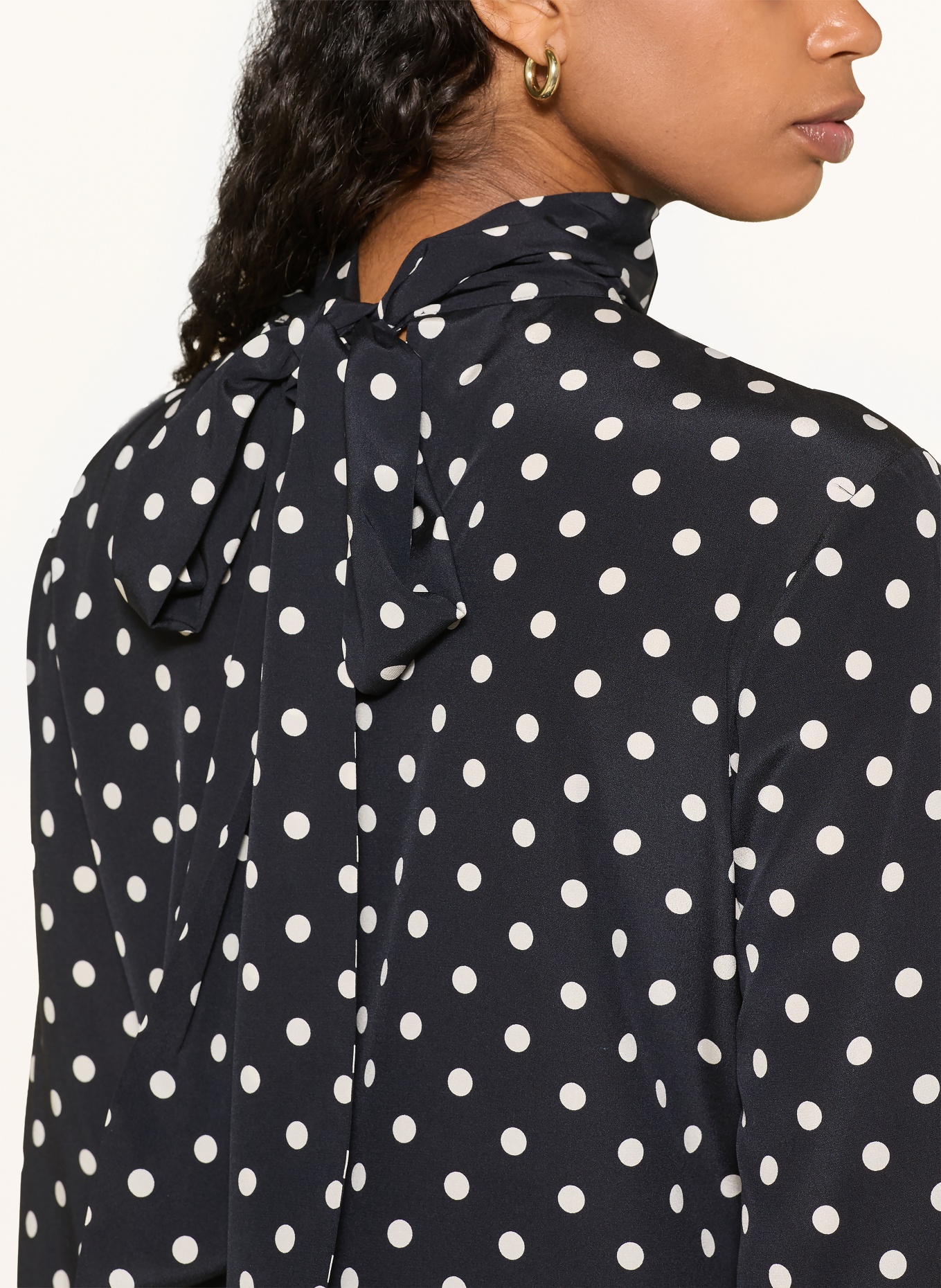 van Laack Strikblouse VL-IDENI-XX met zijde: DONKERBLAUW / WIT