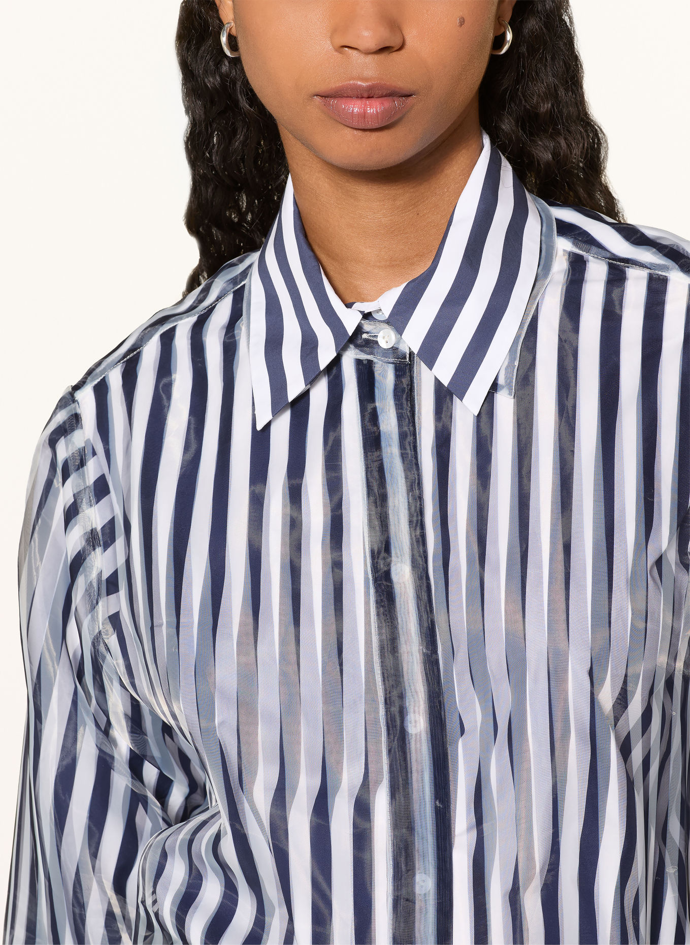 van Laack Hemdbluse VL-AZIKOU-F: DUNKELBLAU / WEISS
