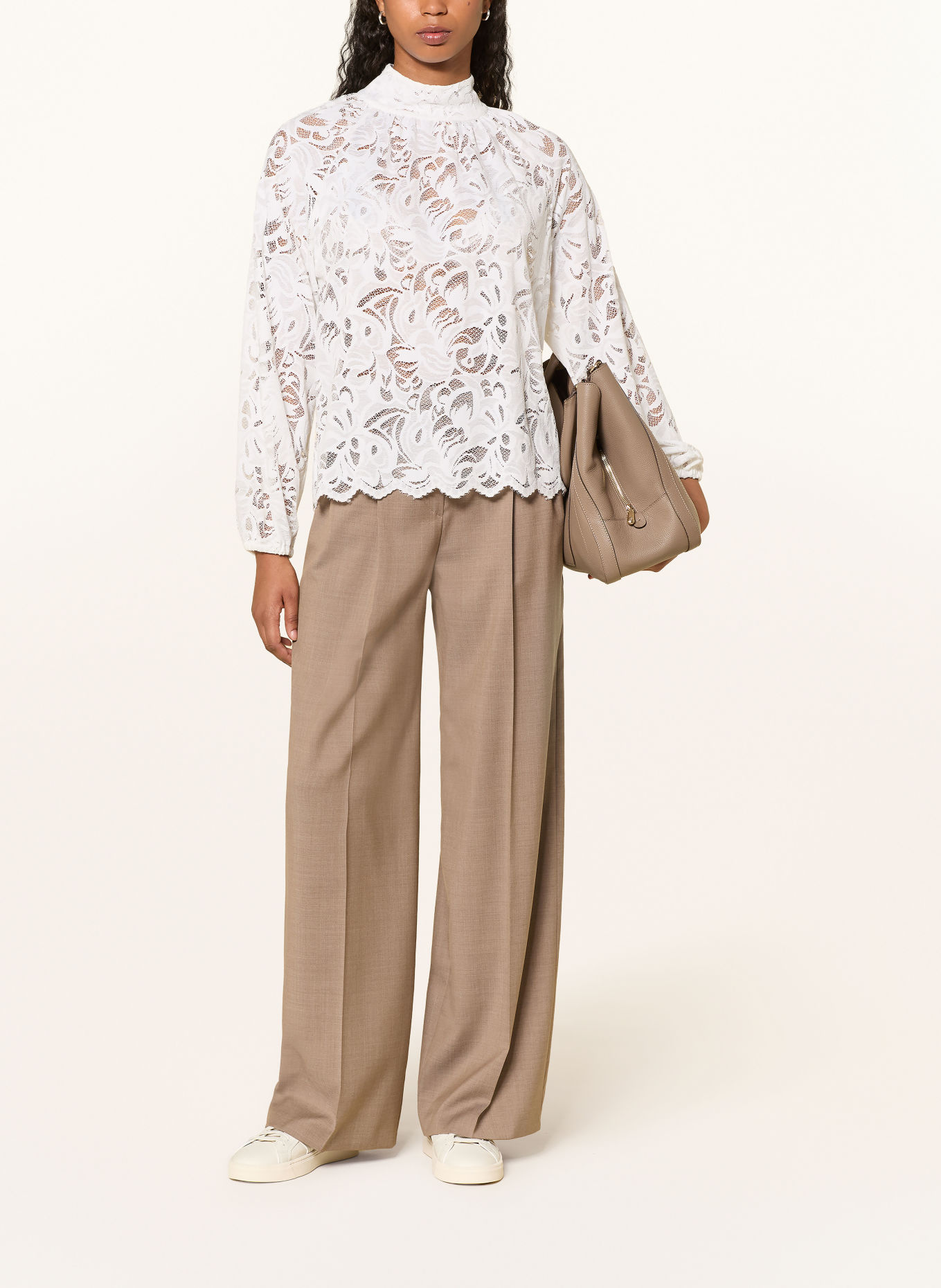 van Laack Blusenshirt VL-YEMINA-XX aus Spitze: WEISS