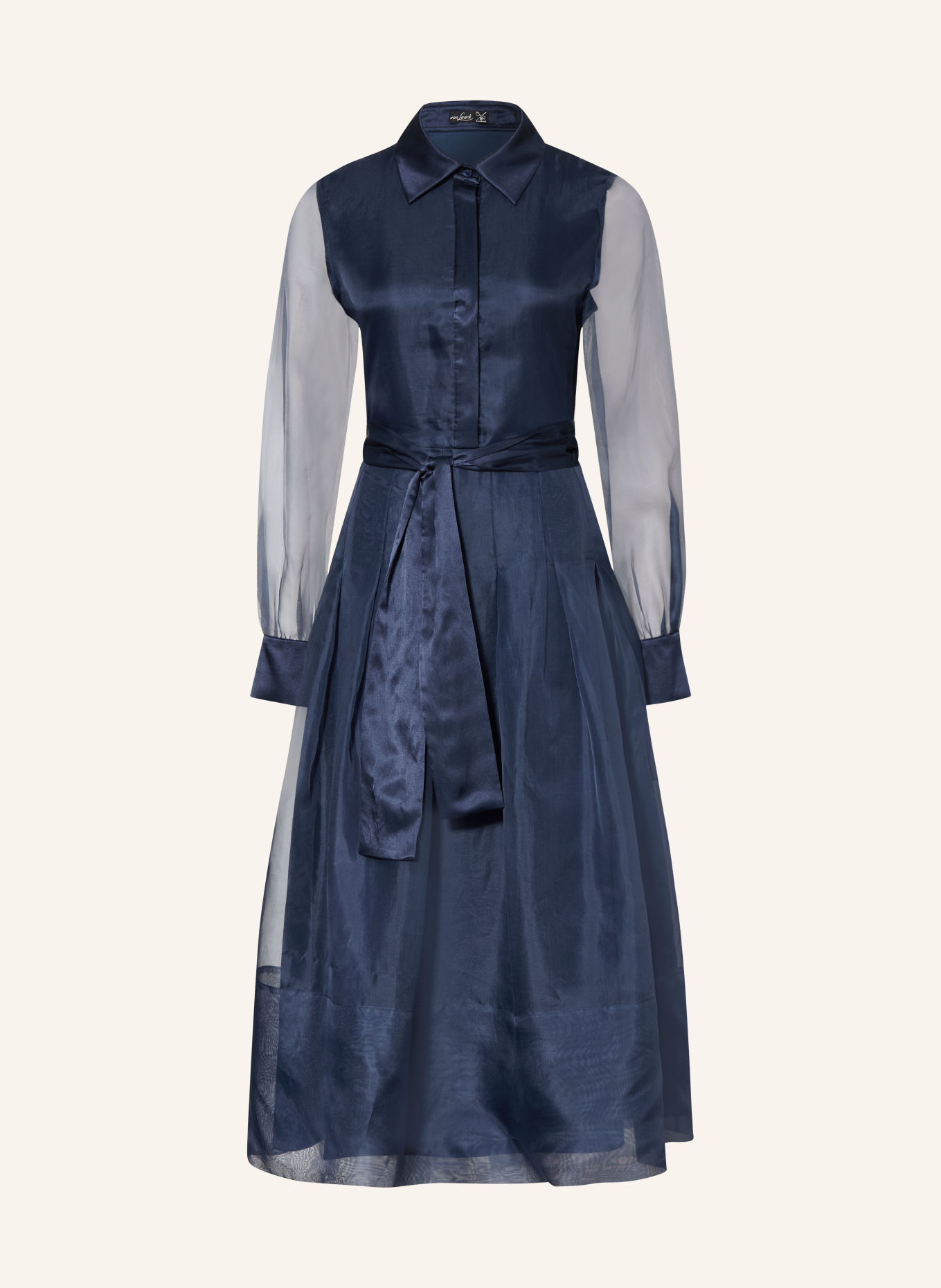 van Laack Silk shirt dress: DARK BLUE