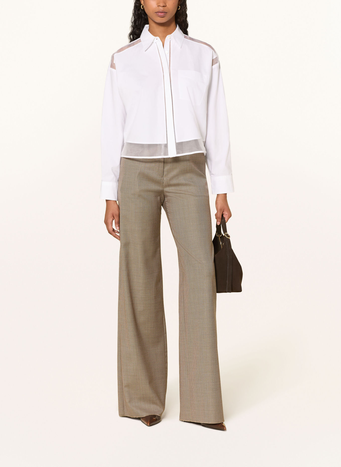 van Laack Overhemdblouse VL-ANELYA-F in gemengde stof: WIT