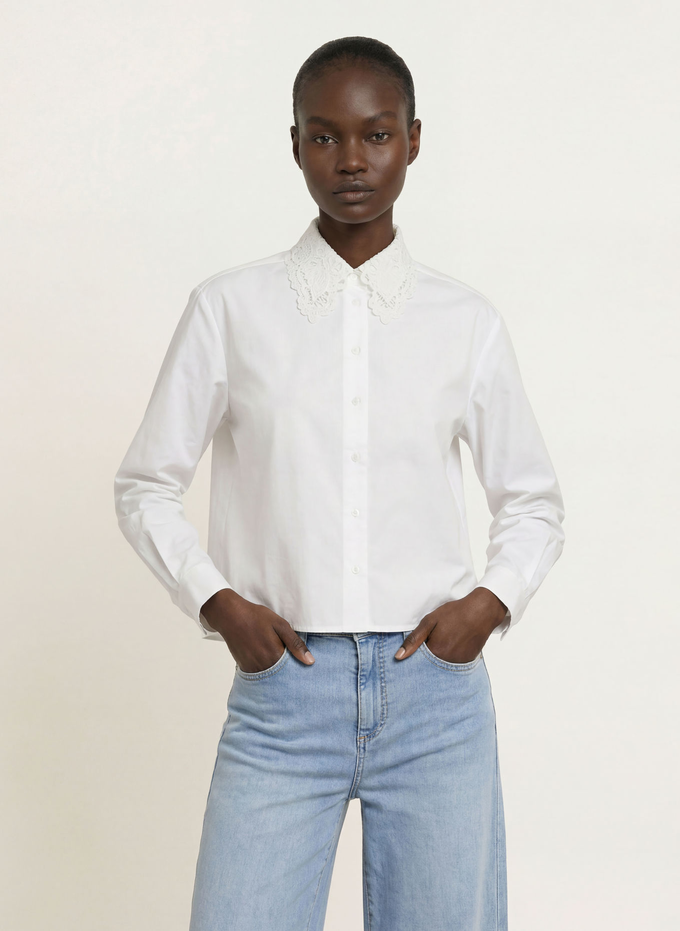 van Laack Overhemdblouse VL-FLOKAS-APPL: WIT