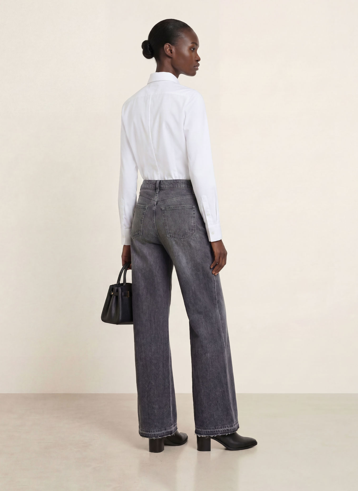 van Laack Overhemdblouse VL-LOAMIS-PBO met sierstenen: WIT