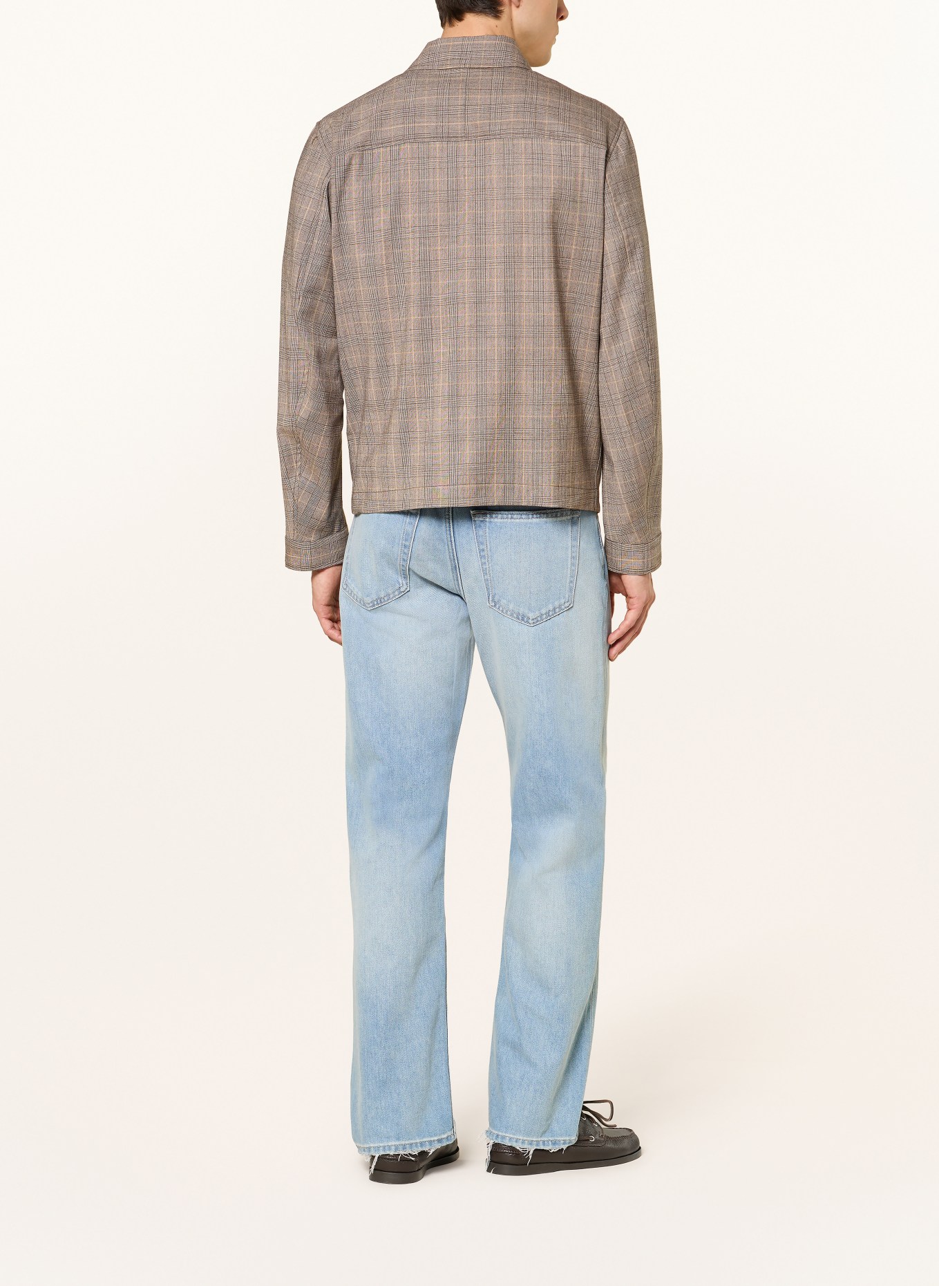 TIGER OF SWEDEN Overshirt BARNABY: DARK BROWN / BEIGE / CREAM