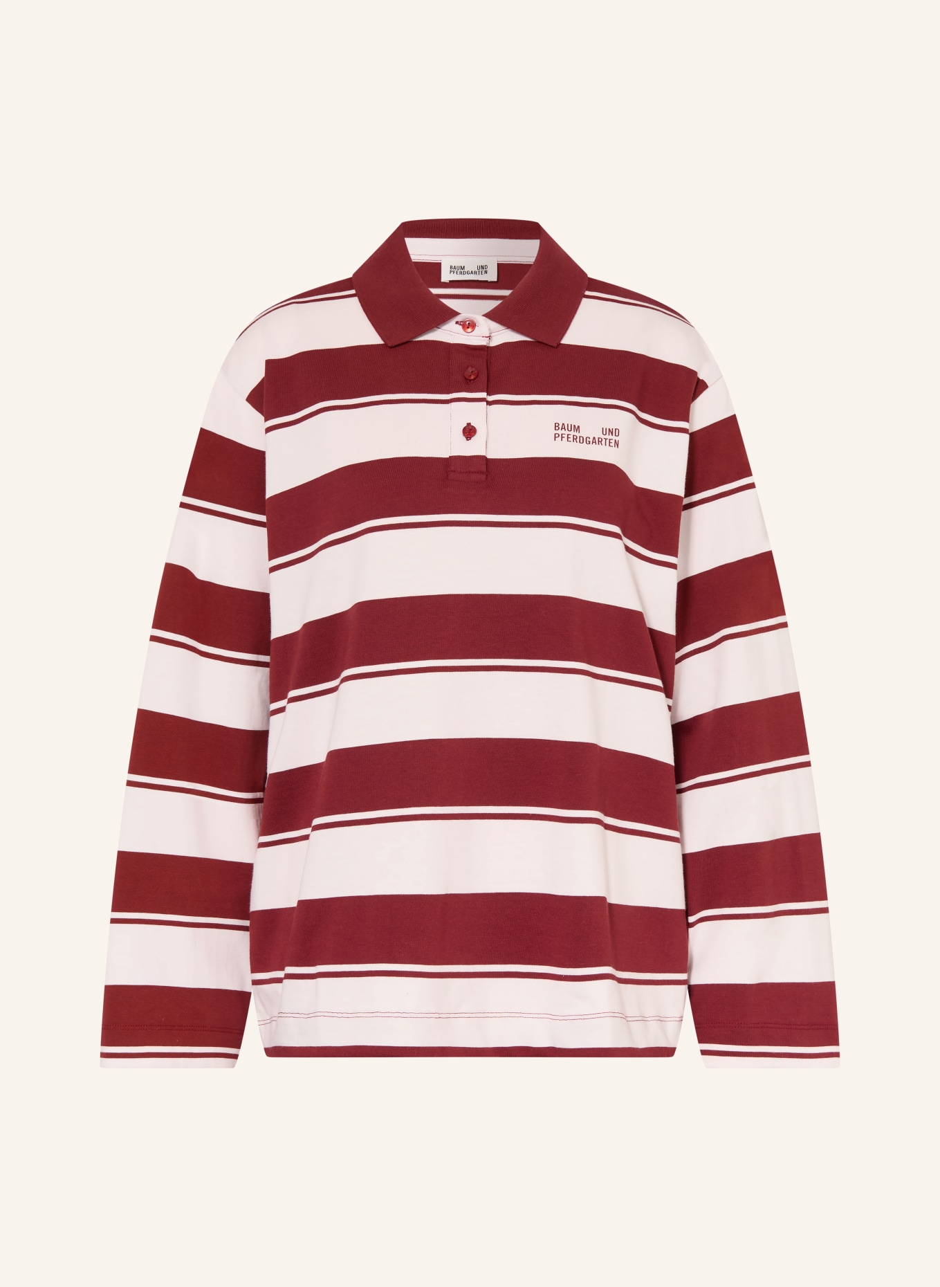 BAUM UND PFERDGARTEN Rugbyshirt JEANNE: DONKERROOD / WIT