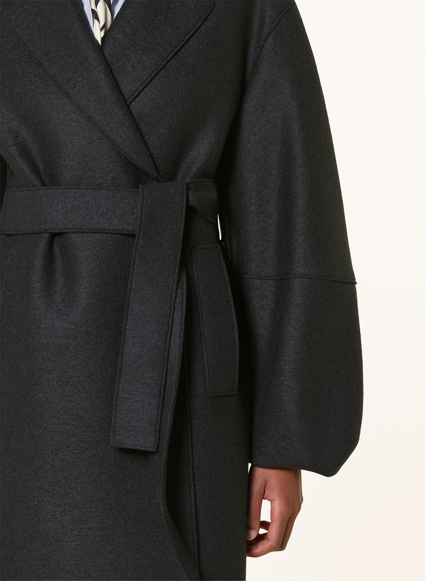 HARRIS WHARF LONDON Wollmantel: SCHWARZ