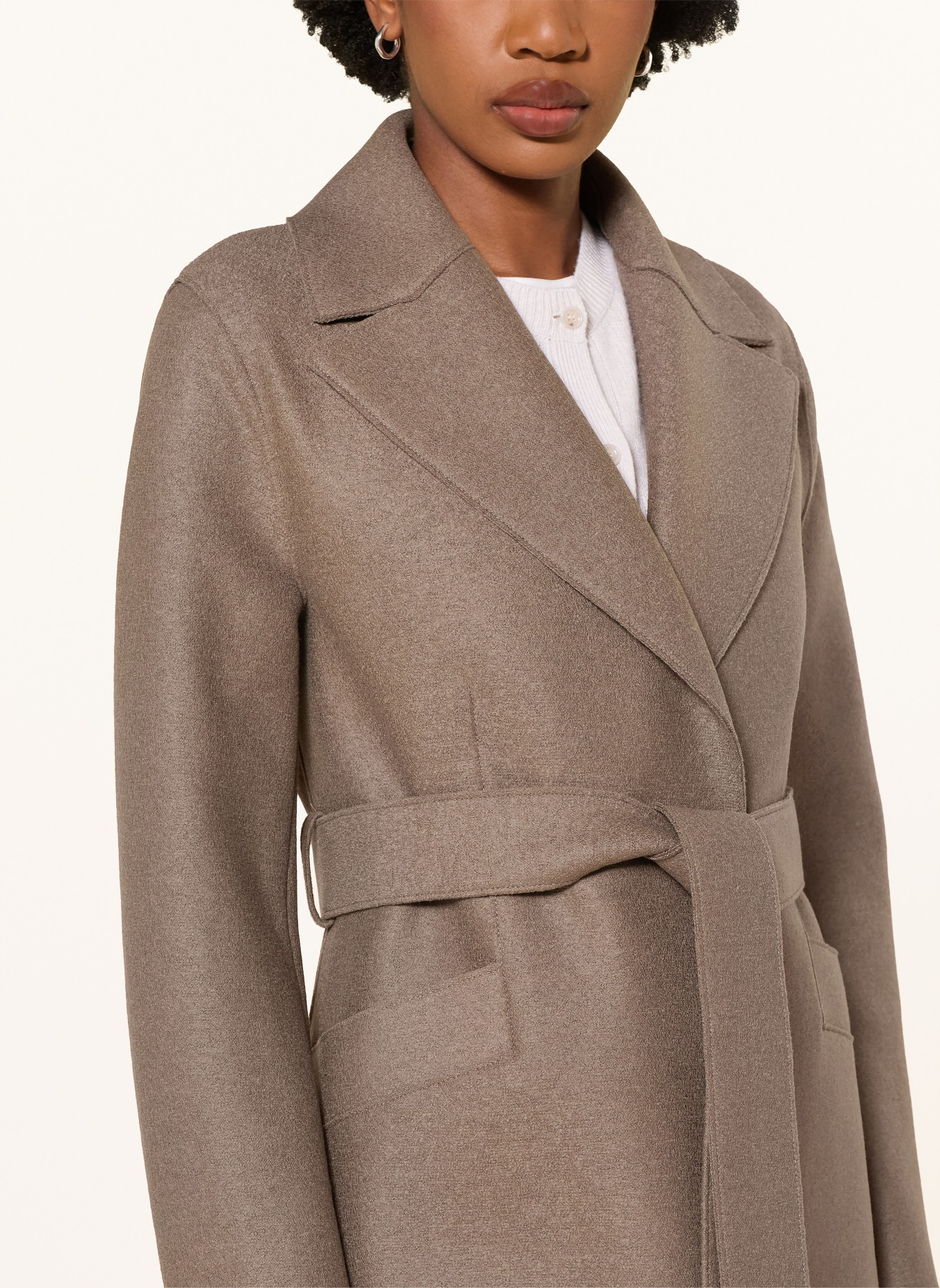 HARRIS WHARF LONDON Wool coat: TAUPE