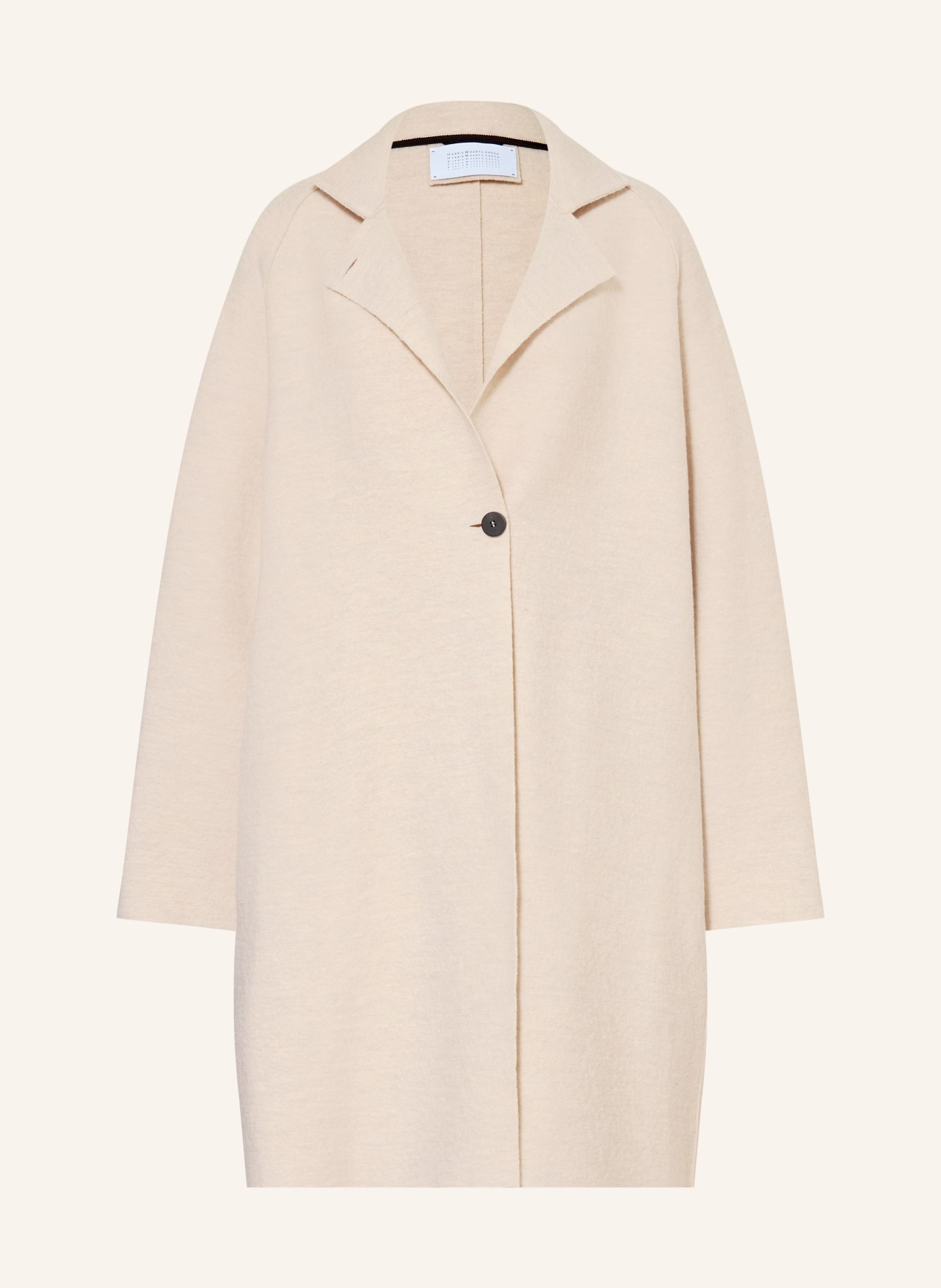 HARRIS WHARF LONDON Wool coat: LIGHT BROWN