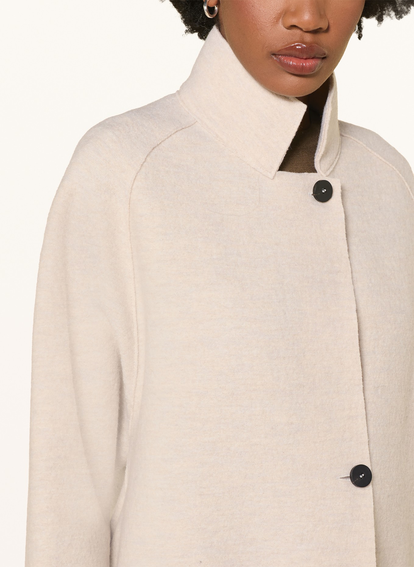HARRIS WHARF LONDON Wool coat: LIGHT BROWN