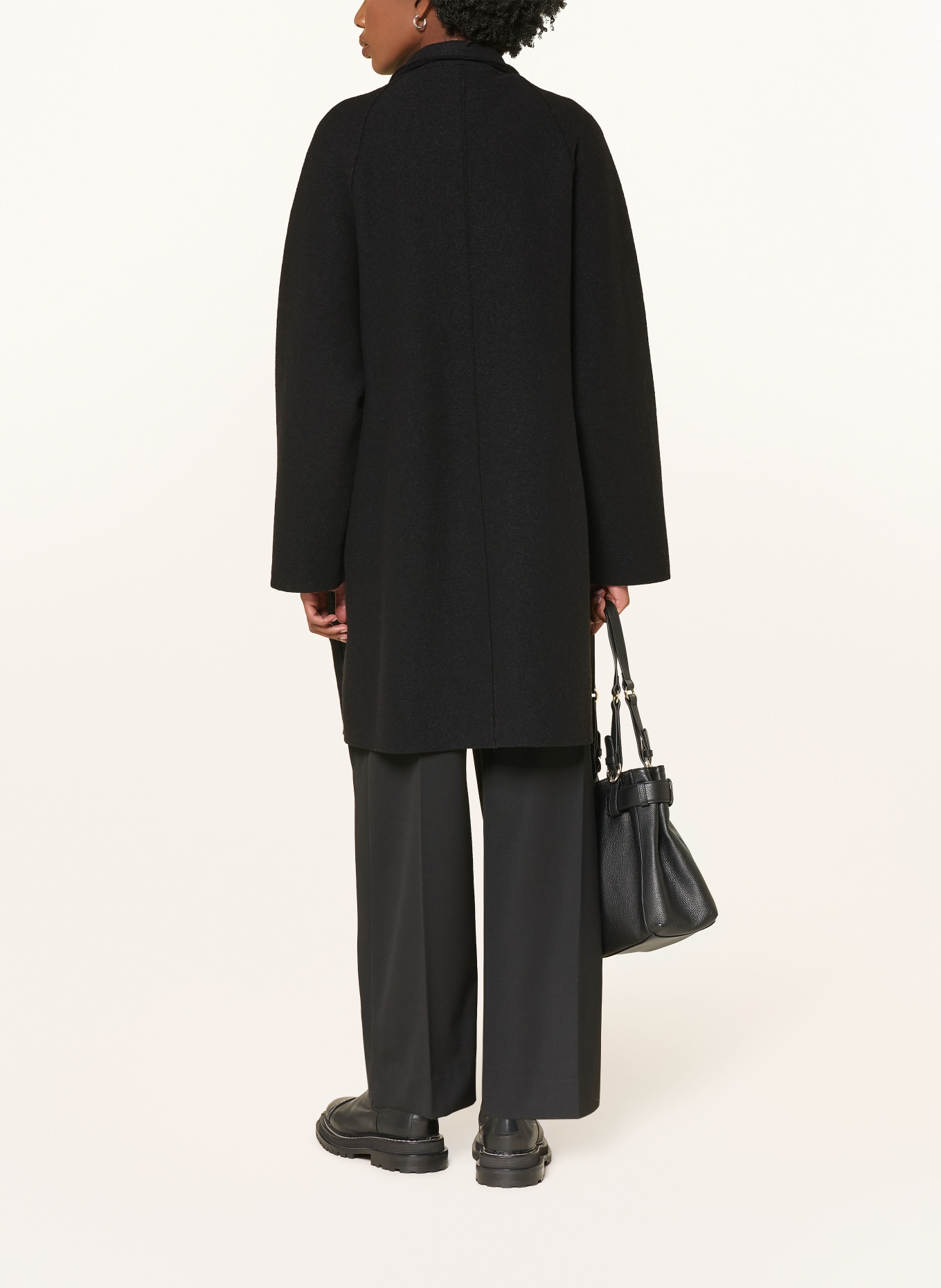 HARRIS WHARF LONDON Wollmantel: SCHWARZ
