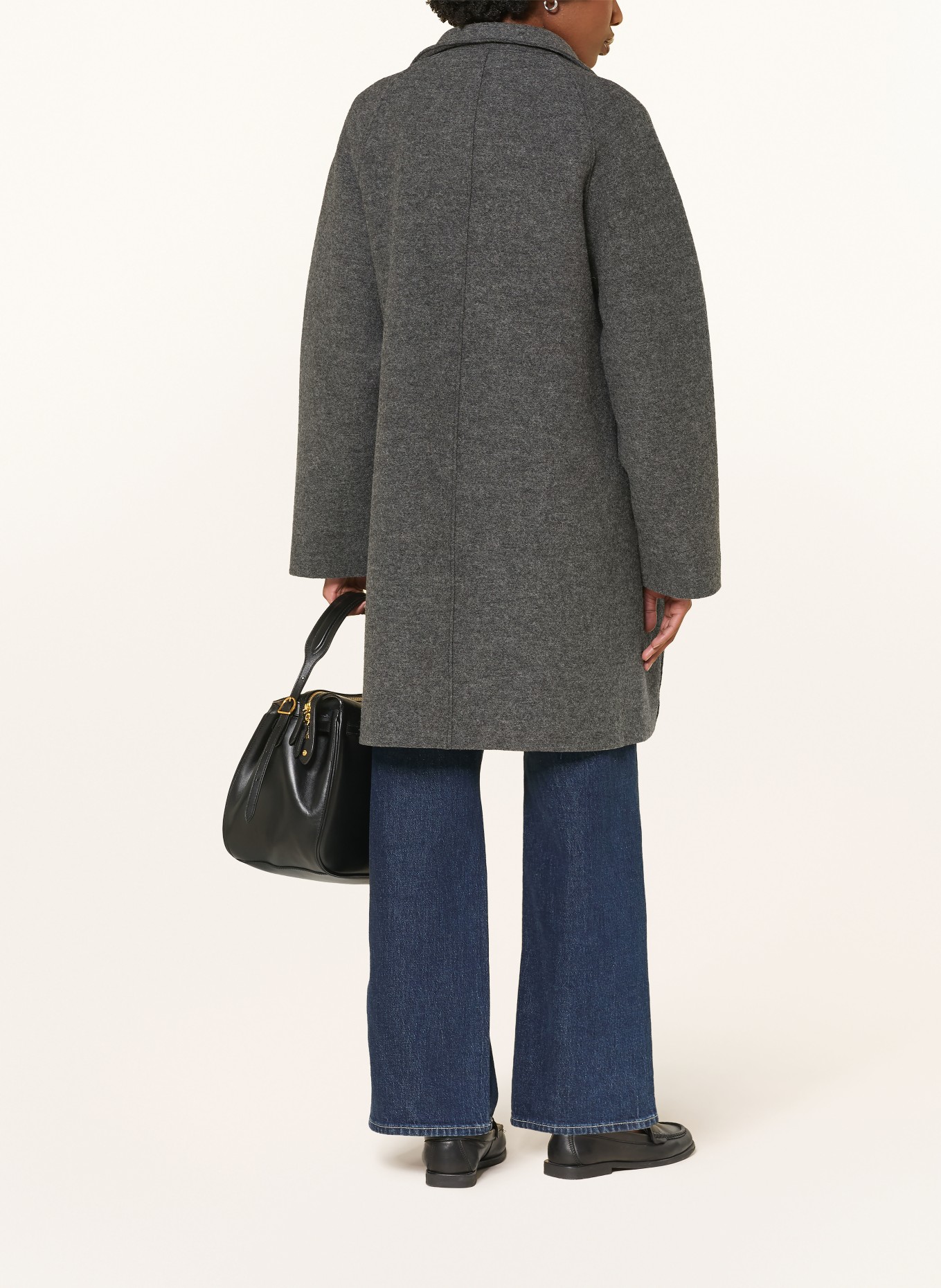 HARRIS WHARF LONDON Wool coat: GRAY