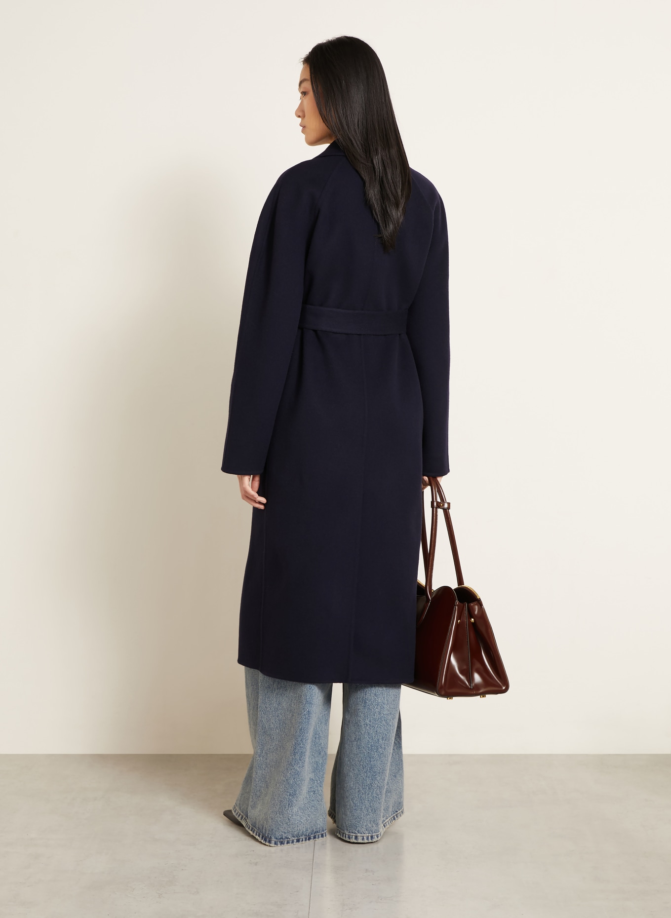 STELLA McCARTNEY Wool coat: DARK BLUE