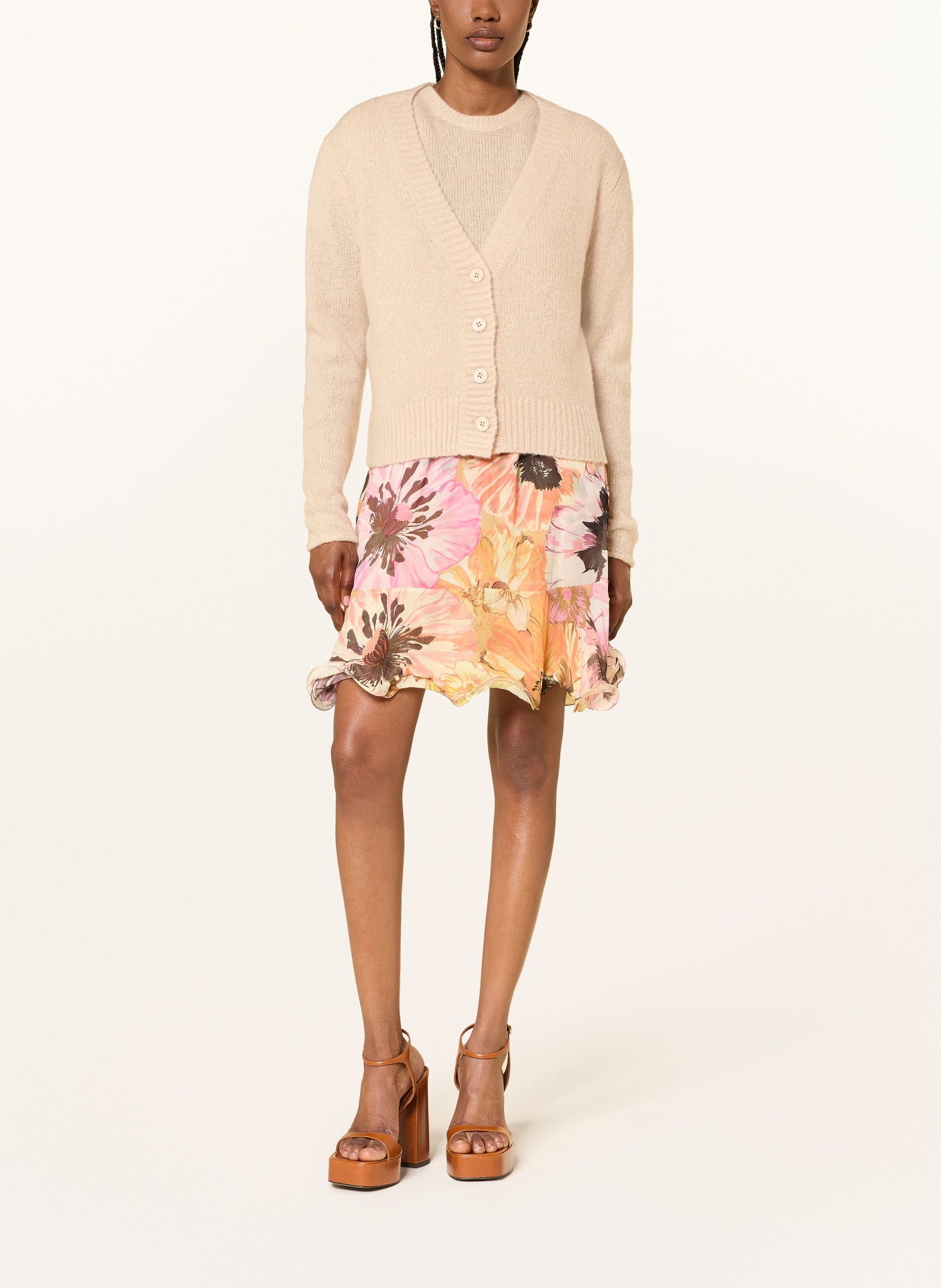 DOROTHEE SCHUMACHER LUXURY LOVE cashmere cardigan: BEIGE