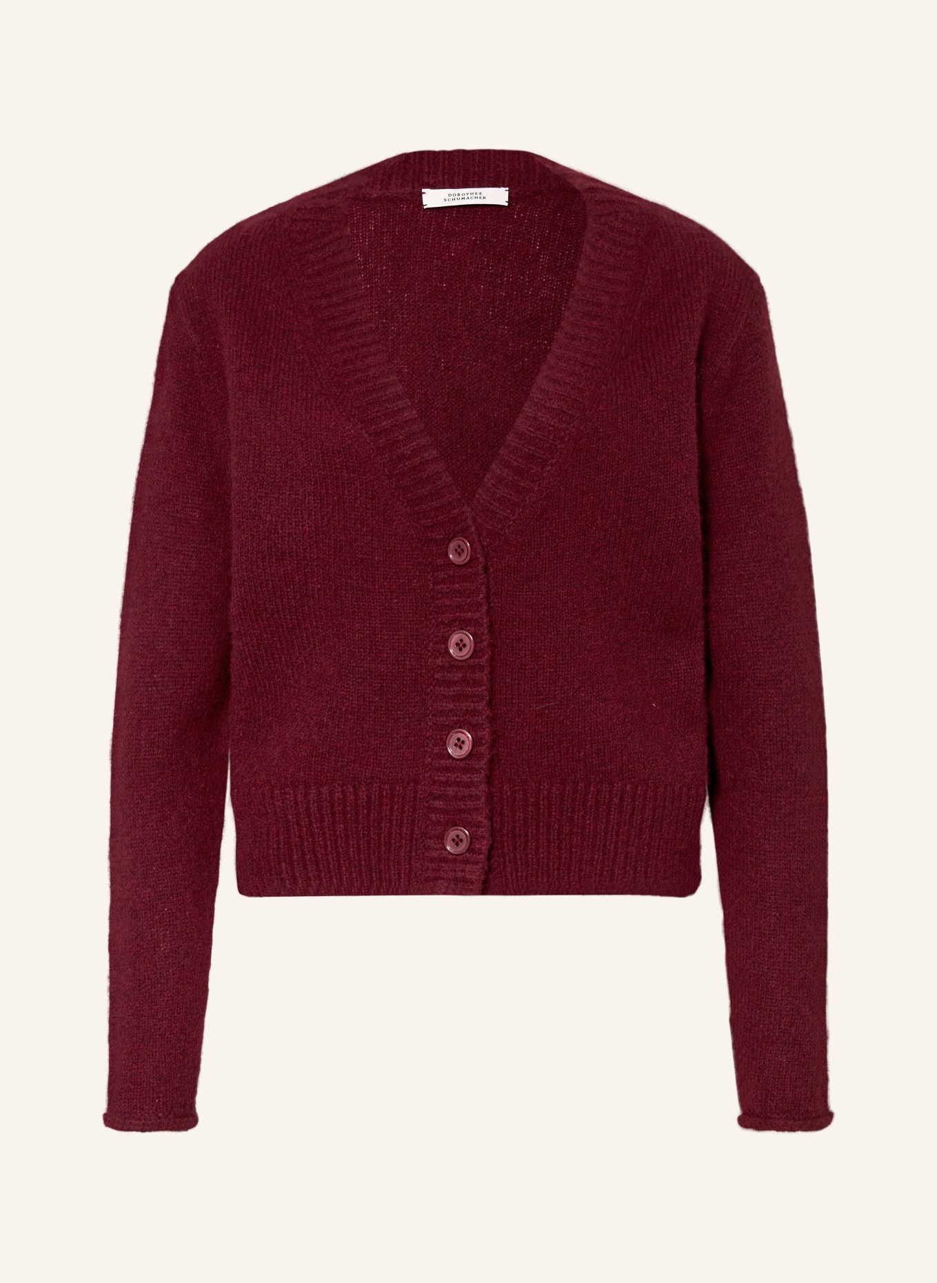 DOROTHEE SCHUMACHER Strickjacke LUXURY LOVE aus Cashmere: DUNKELROT