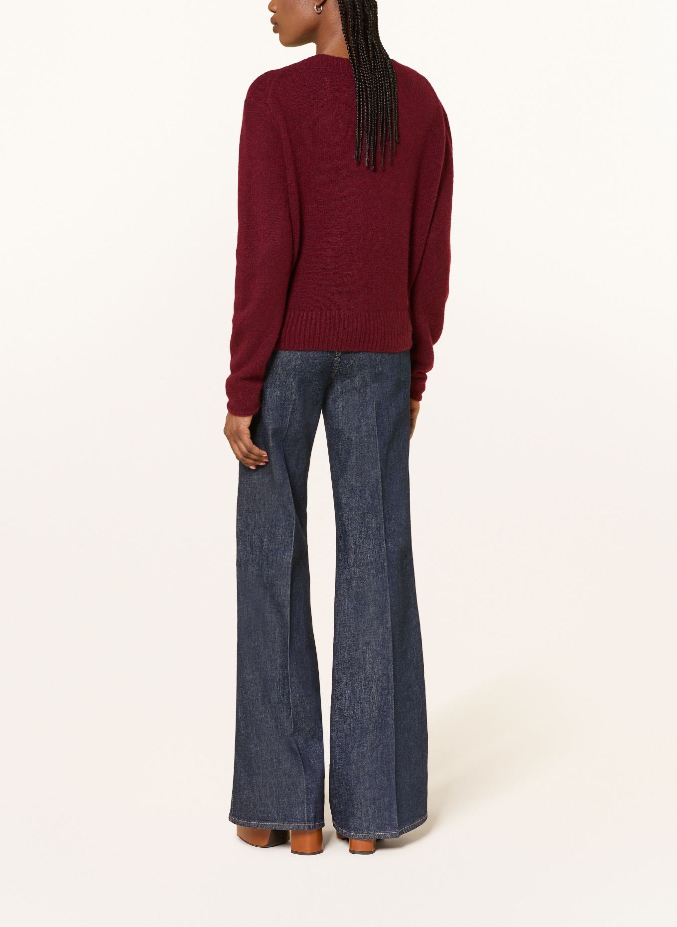 DOROTHEE SCHUMACHER Strickjacke LUXURY LOVE aus Cashmere: DUNKELROT