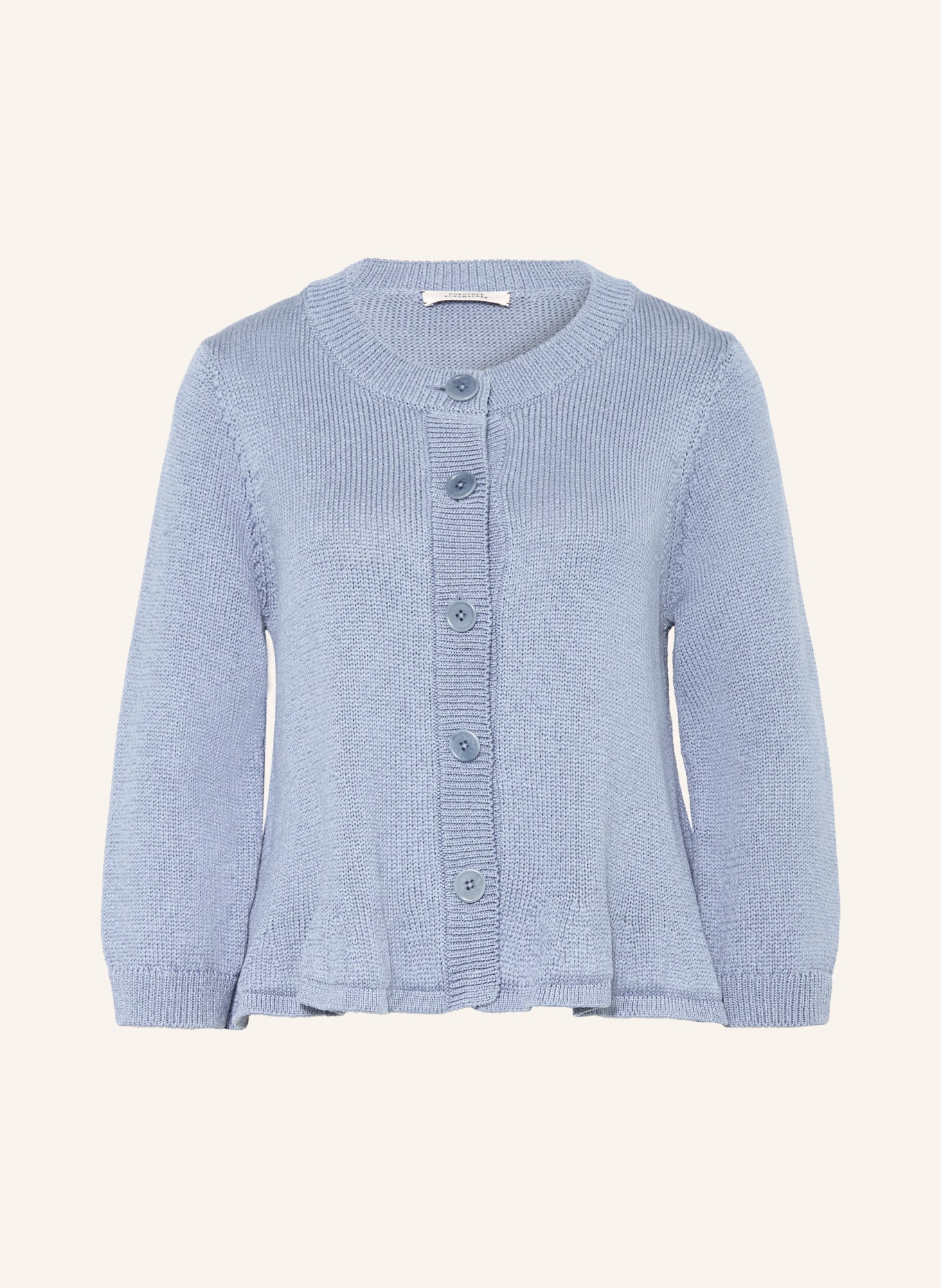 DOROTHEE SCHUMACHER Strickjacke COTTON CANDY mit 3/4-Arm: HELLBLAU
